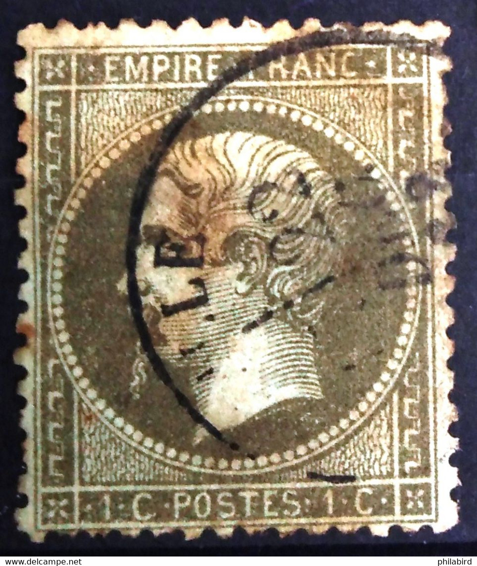 FRANCE                     N° 19                   OBLITERE - 1862 Napoléon III