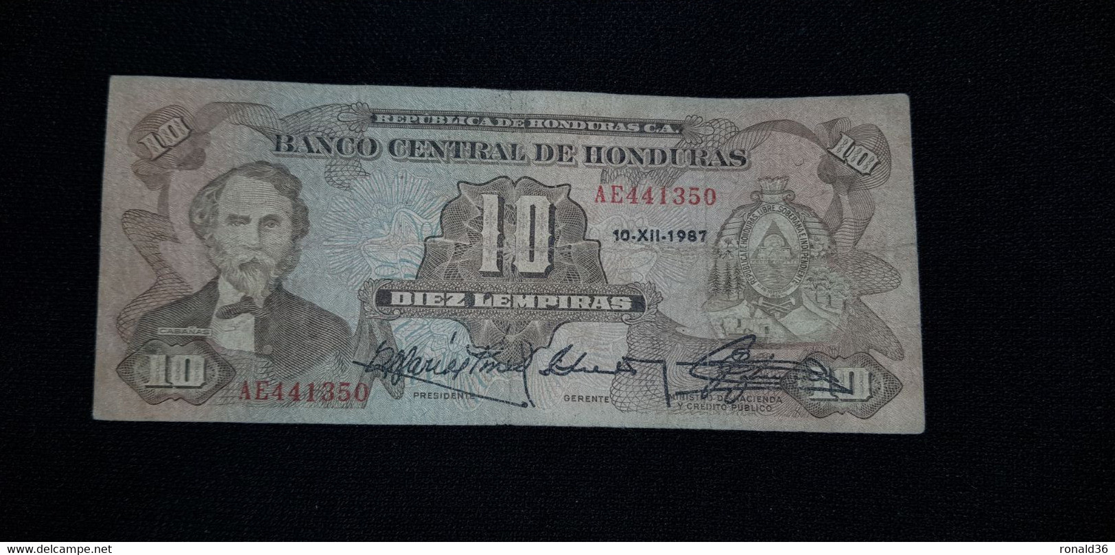 HONDURAS 1987 Billet De Banque Hondurien De 10 Diez Lampiras Cidad Universitaria /  Cabanas - Honduras