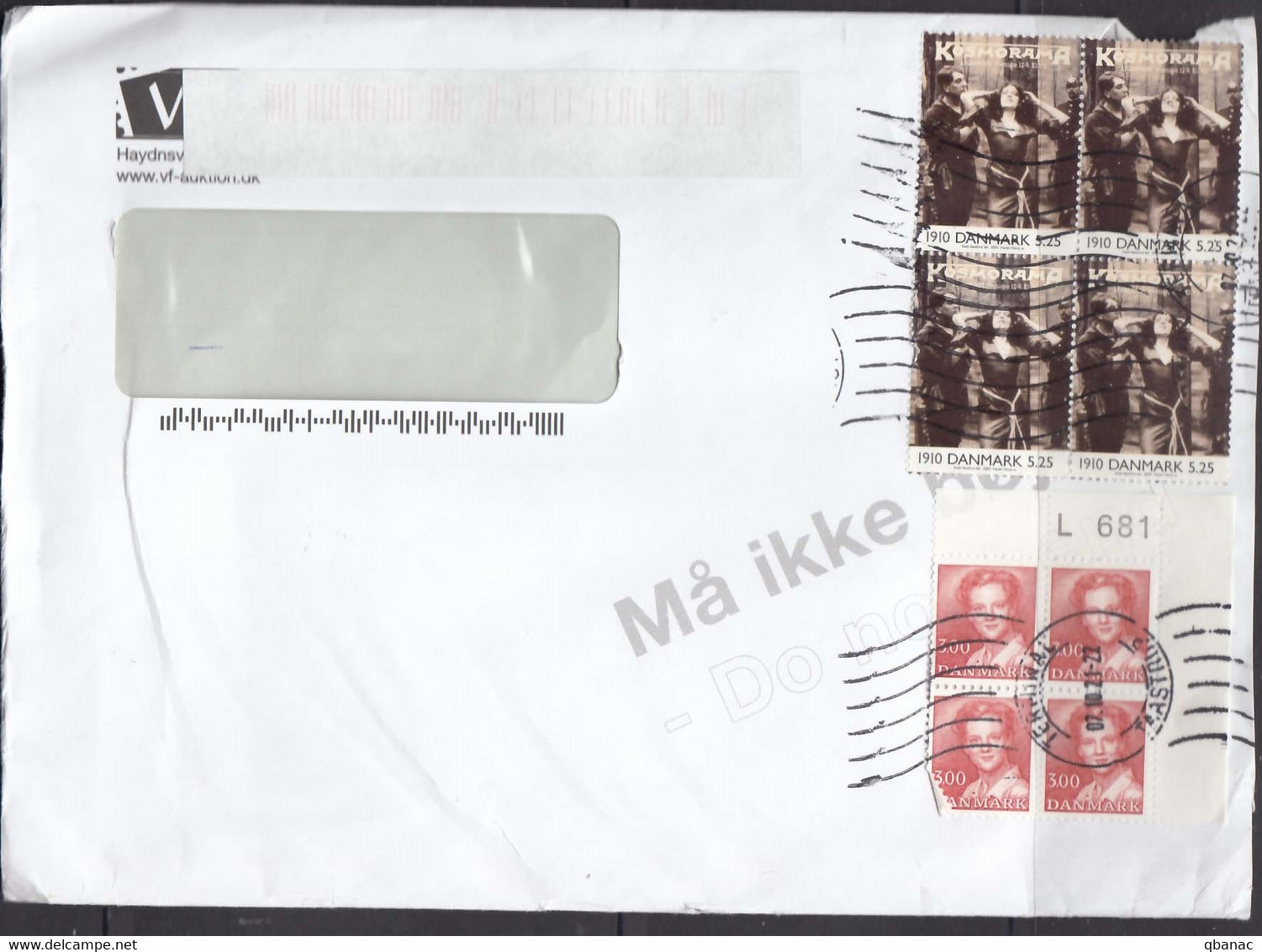 Denmark Modern Cover To Serbia - Cartas & Documentos