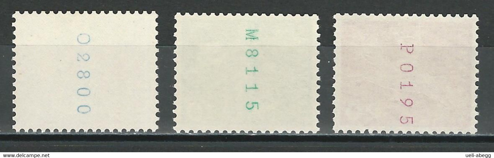 SBK 355, 356, 358 RM, Mi 696, 697, 699 XR ** - Coil Stamps