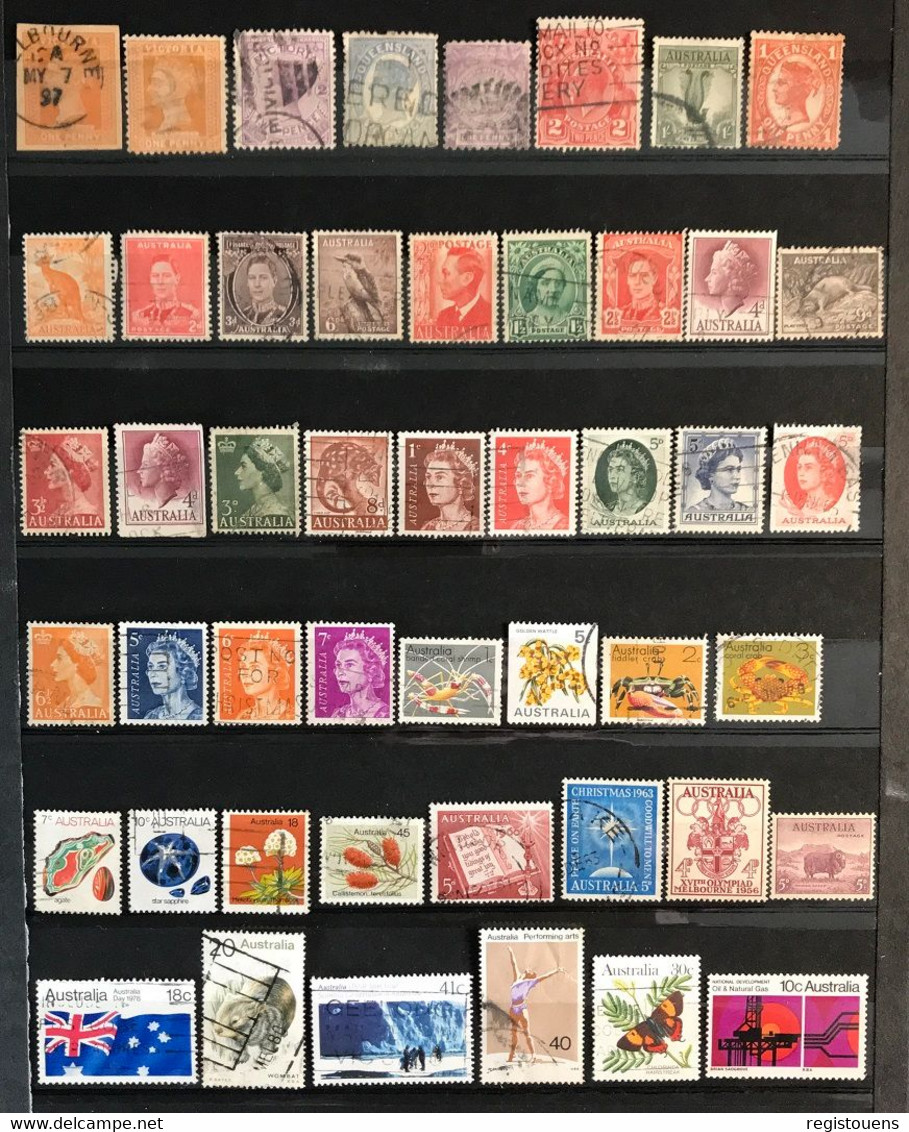 Lot De 82 Timbres Divers Australie - Autres & Non Classés