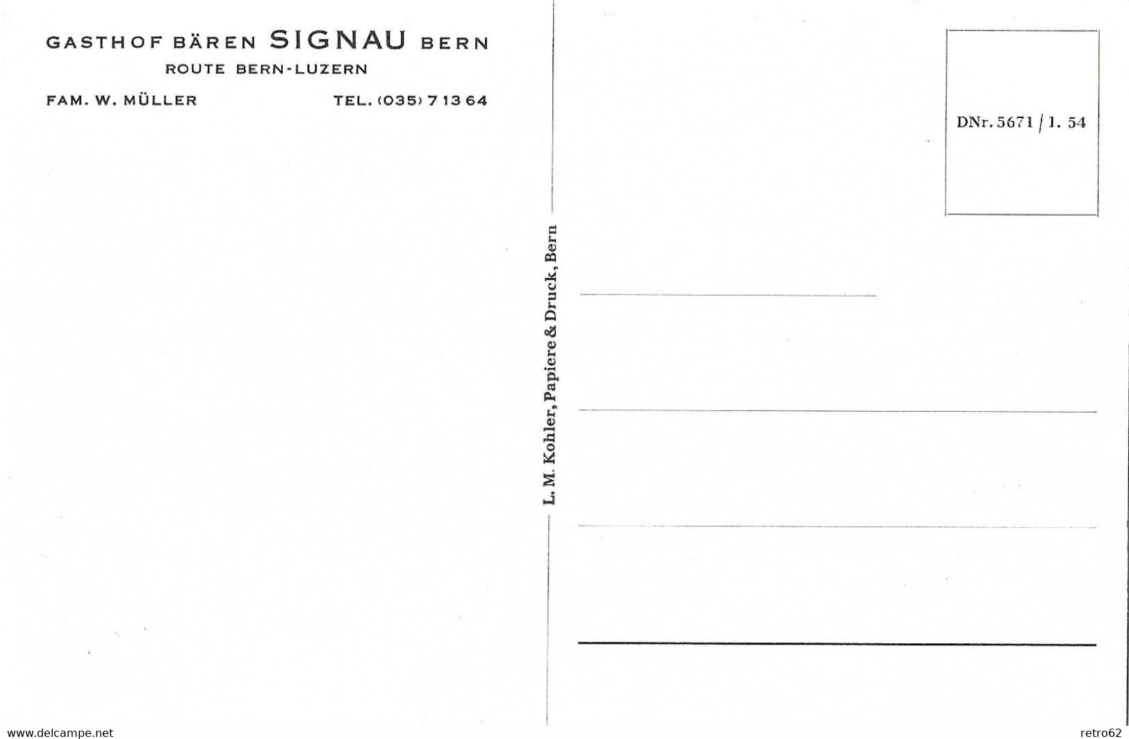 SIGNAU → Gasthof Bären Mit Oldtimer Davor, Ca.1960 - Signau