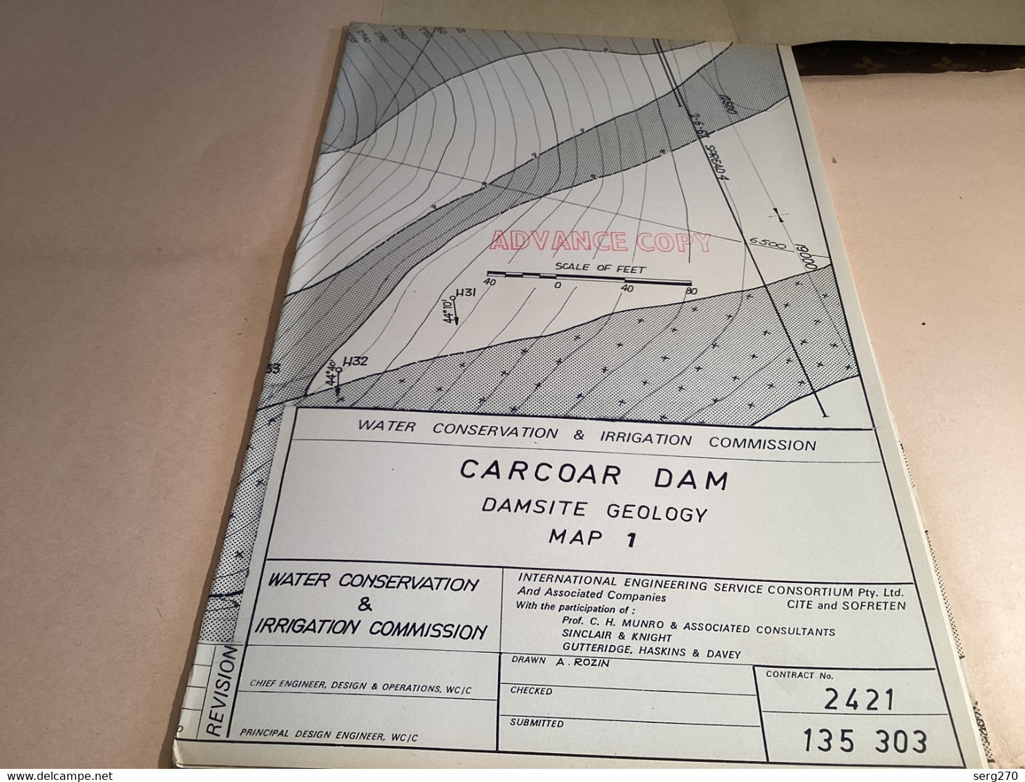 Australie Barrage De Carcoar  Dam Site 1969 Construction Du Barrage  International Engineering Service Consortium - Travaux Publics