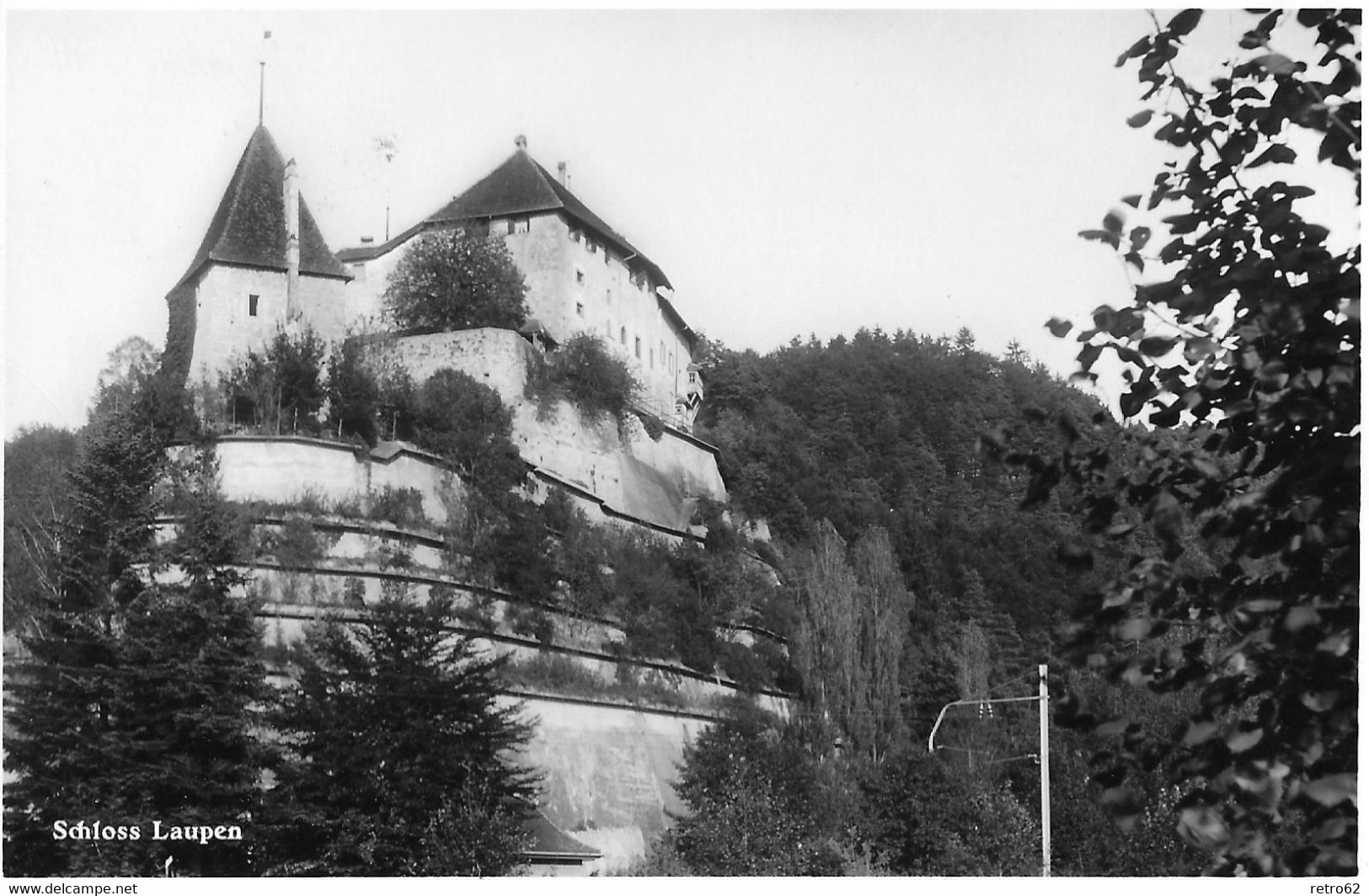 LAUPEN → Schloss Laupen, Fotokarte Anno 1939 - Laupen