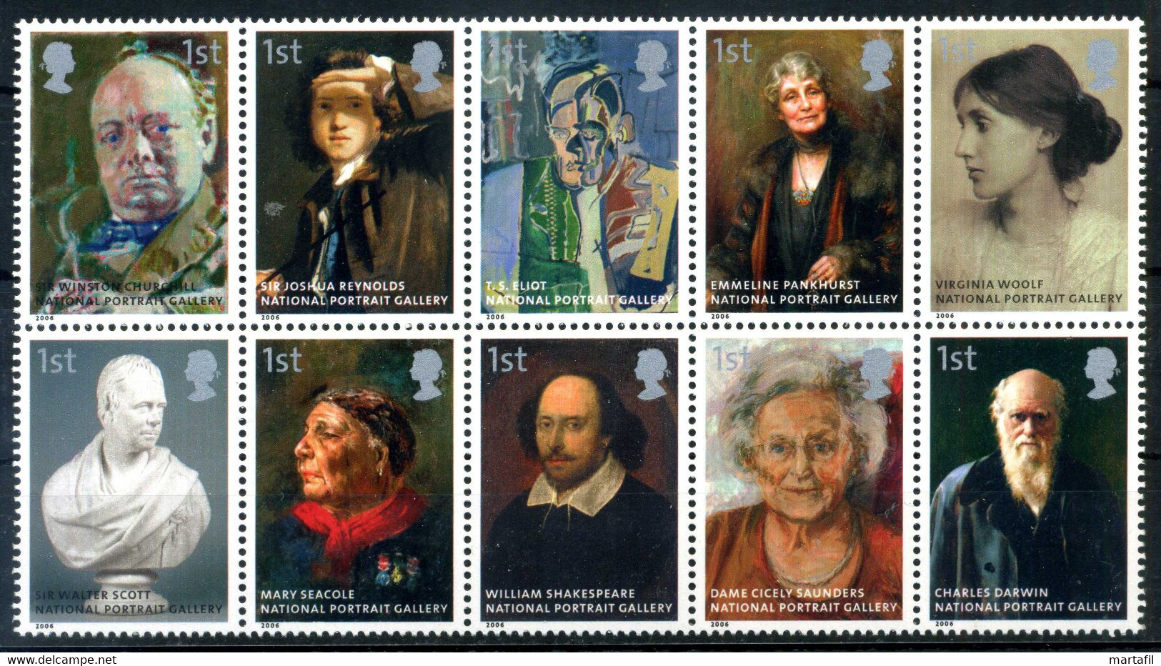 2006 GRAN BRETAGNA SET MNH ** National Portrait Gallery Of London - Nuovi