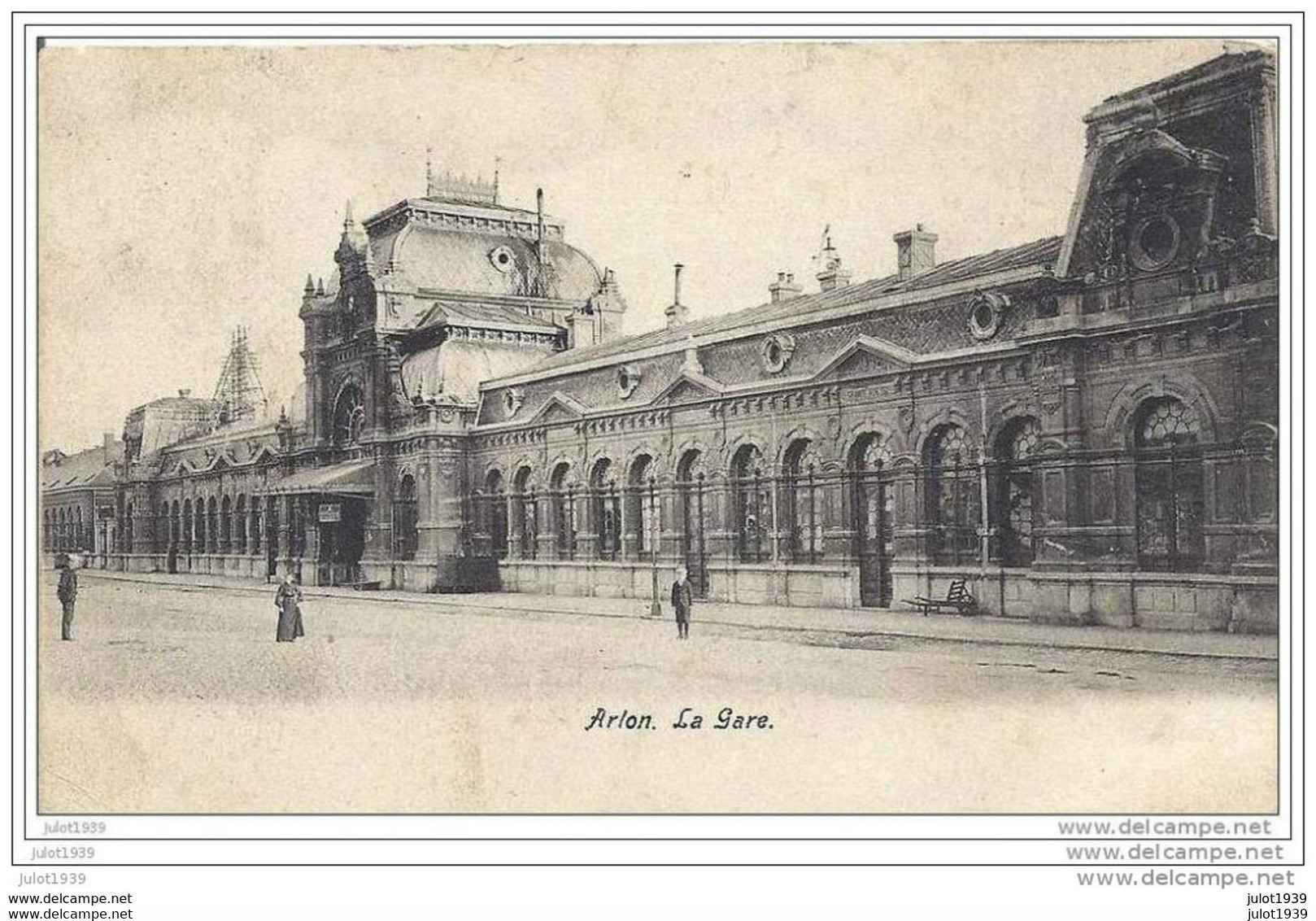 ARLON ..-- La GARE . 1906 Vers FAMILLEUREUX ( Mr GUILLAIN , Instituteur ) . Voir Verso . - Arlon