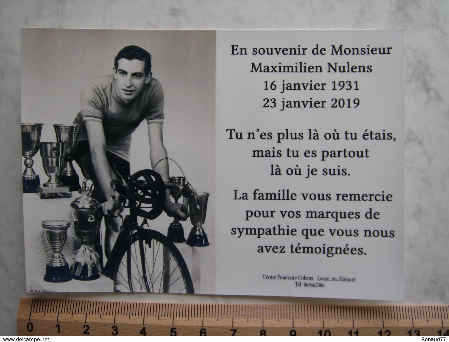 Cyclisme - Maximilien Nulens (1931-2019) Leuze-en-Hainaut - Ciclismo