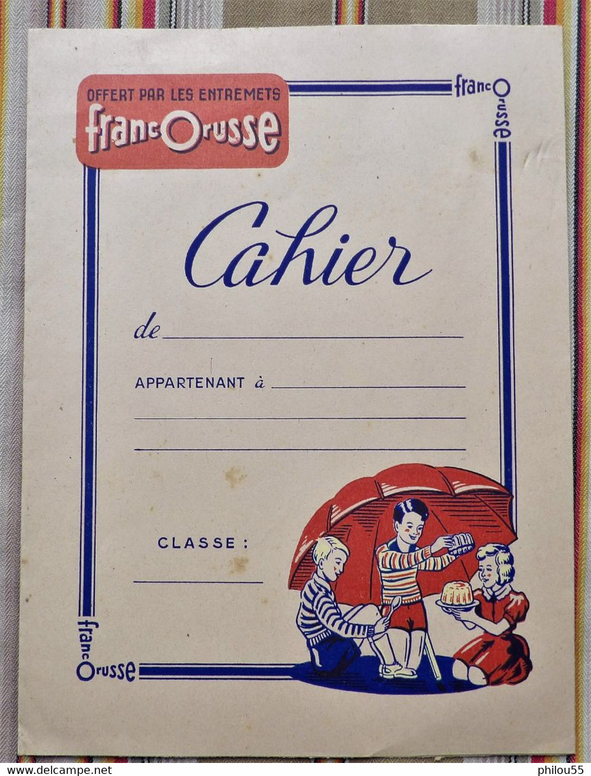 Ancien Protege Cahier D'Ecole PUBLICITAIRE FRANCORUSSE EFGE Systeme Metrique - Protège-cahiers