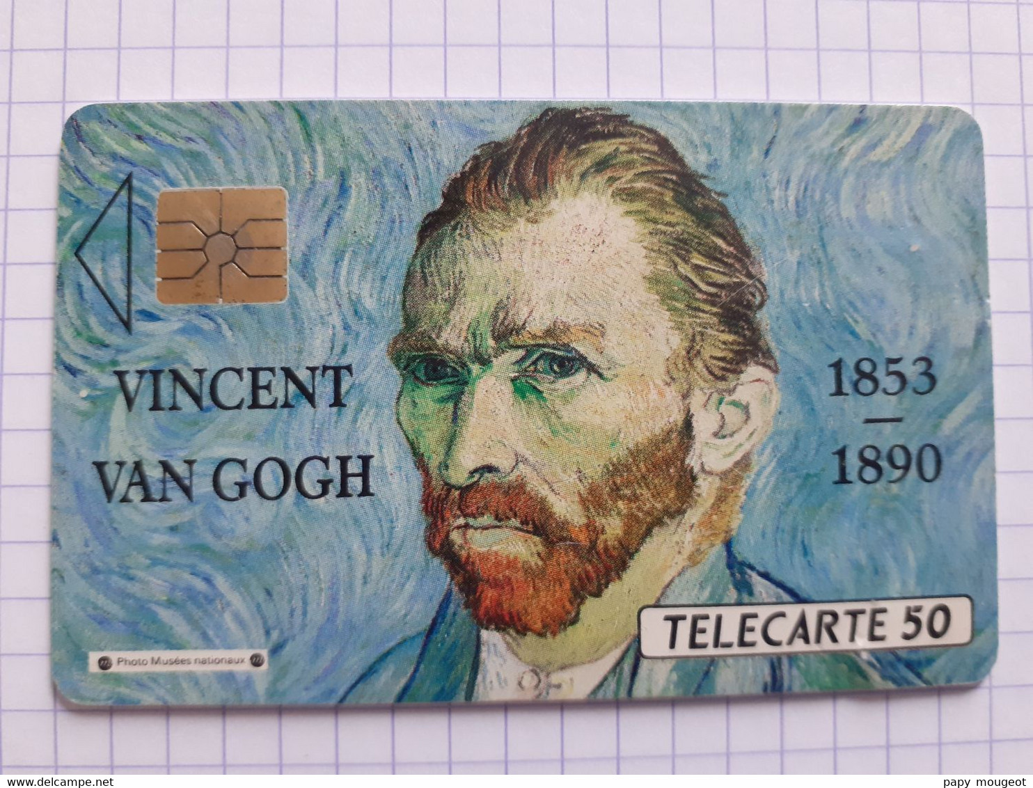 F113 50U SO2 04/90 - Verso 15mm -- 50U---en Cas.. Vincent Van Gogh 1853-1890 - 1990