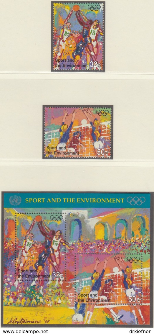 UNO NEW YORK  Jahrgang 1996, Postfrisch **, 704-721, Komplett - Unused Stamps