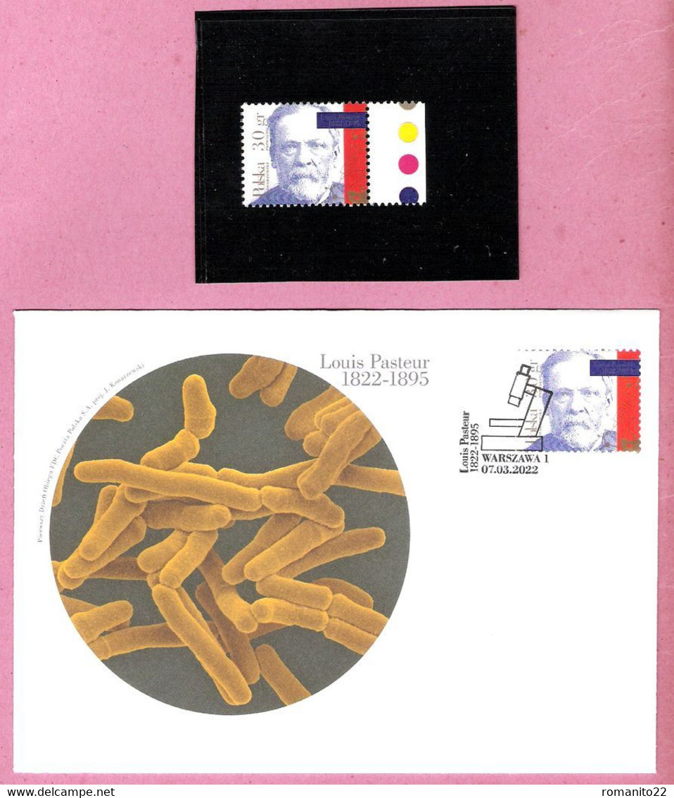Poland 2022, FDC + Stamp MNH, L.Pasteur, Vaccine, Rabies, Medicine, Science - Other & Unclassified