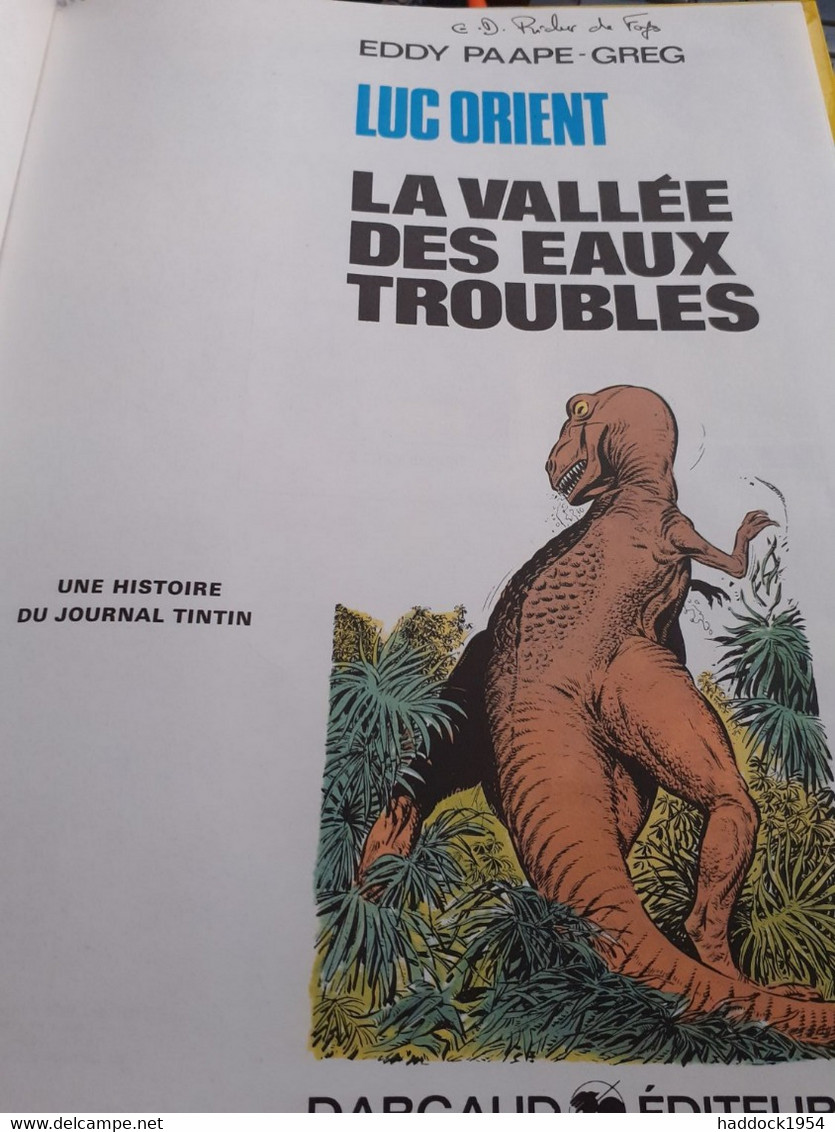 La Vallée Des Eaux Troubles EDDY PAAPE GREG Le Lombard 1976 - Luc Orient