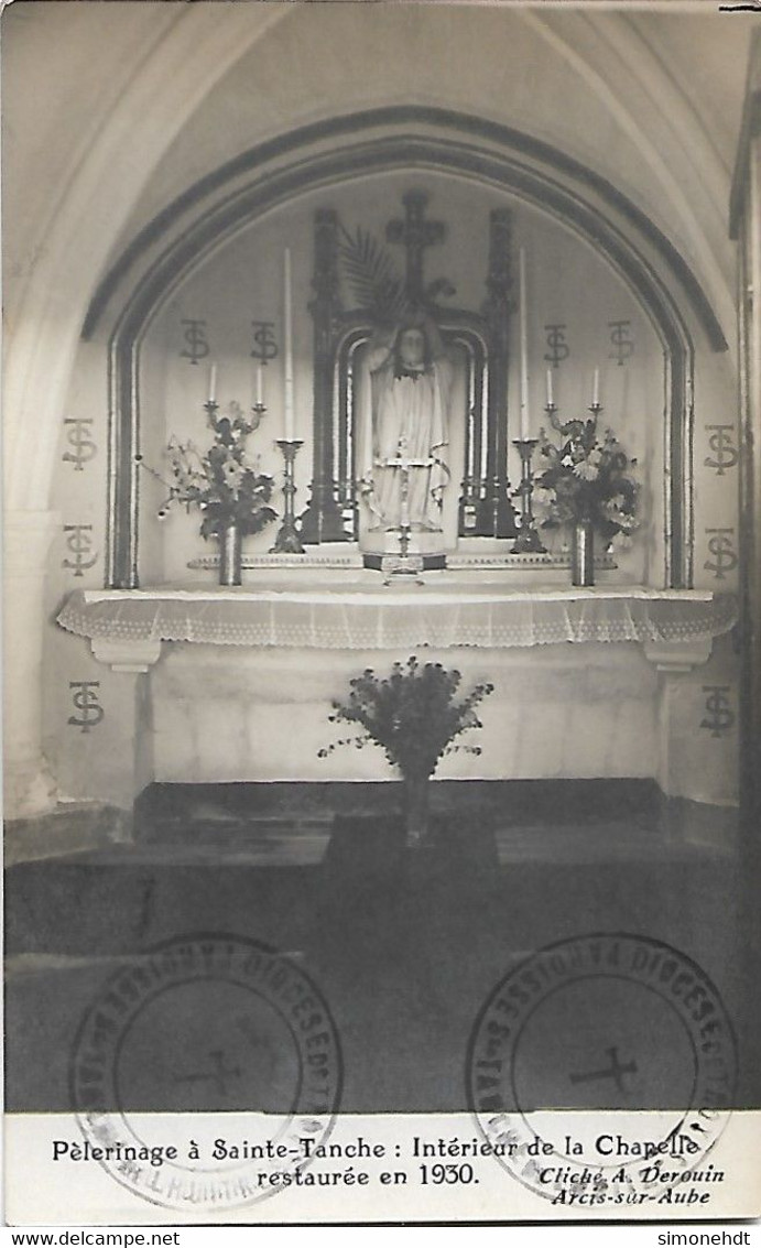 Carte Photo - Pélerinage à Sainte Tanche  - Intérieur De La Chapelle - Arcis Sur Aube