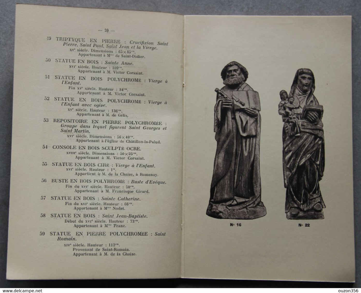 Catalogue Exposition D'Art Religieux Ancien, Bourg-en-Bresse (Ain), Cloîtres De Brou, 1933 - Alpes - Pays-de-Savoie