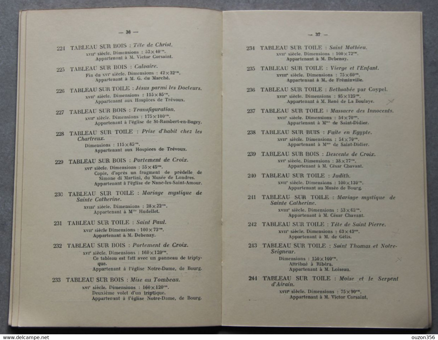 Catalogue Exposition D'Art Religieux Ancien, Bourg-en-Bresse (Ain), Cloîtres De Brou, 1933 - Alpes - Pays-de-Savoie