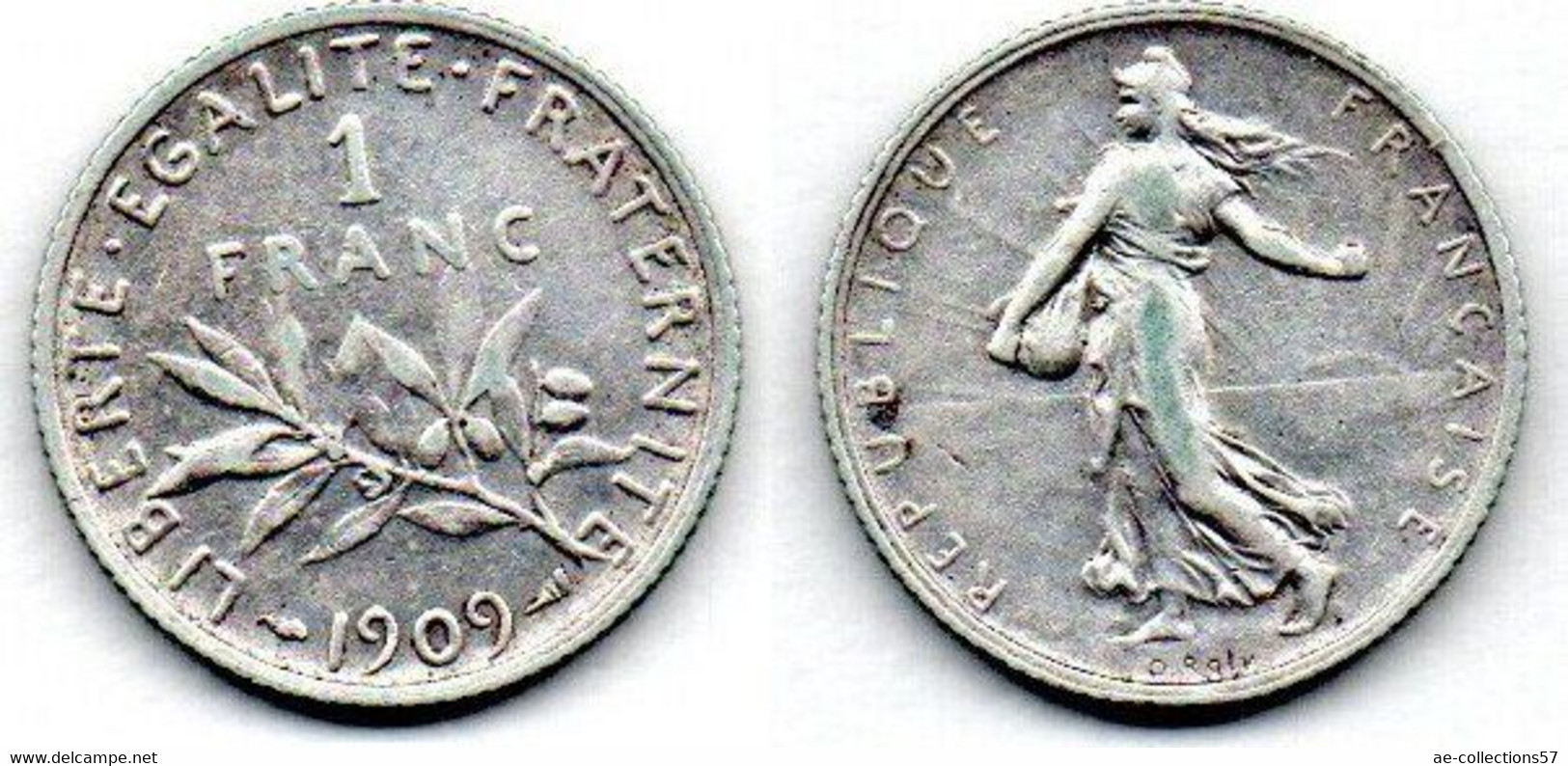 1 Franc 1909 TB+ - Other & Unclassified