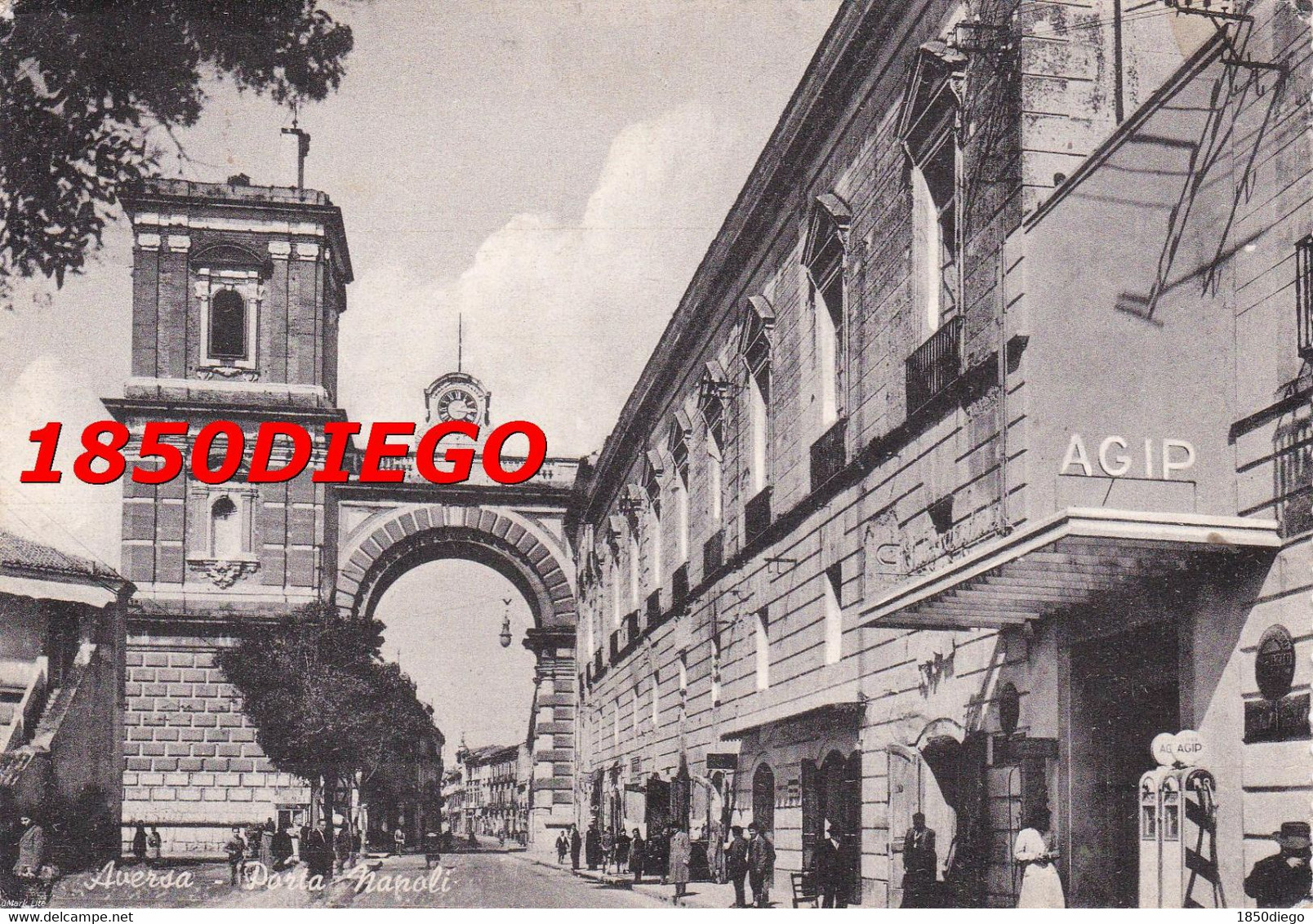 AVERSA - PORTA NAPOLI F/GRANDE VIAGGIATA 1957? ANIMAZIONE - Aversa