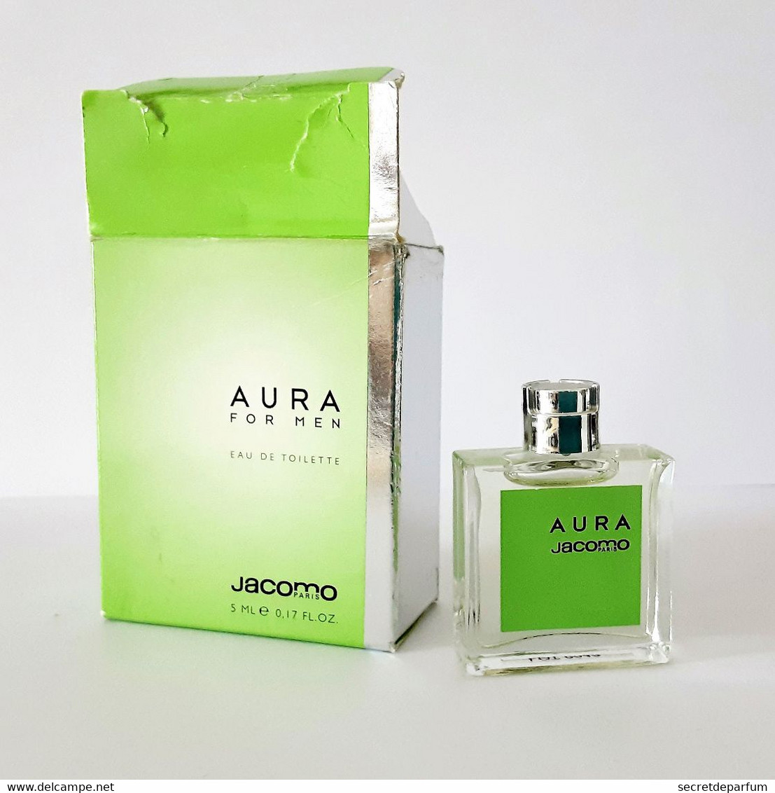 Miniatures De Parfum  AURA FOR MEN  EDT  De  JACOMO   5 Ml  + Boite - Miniatures Hommes (avec Boite)