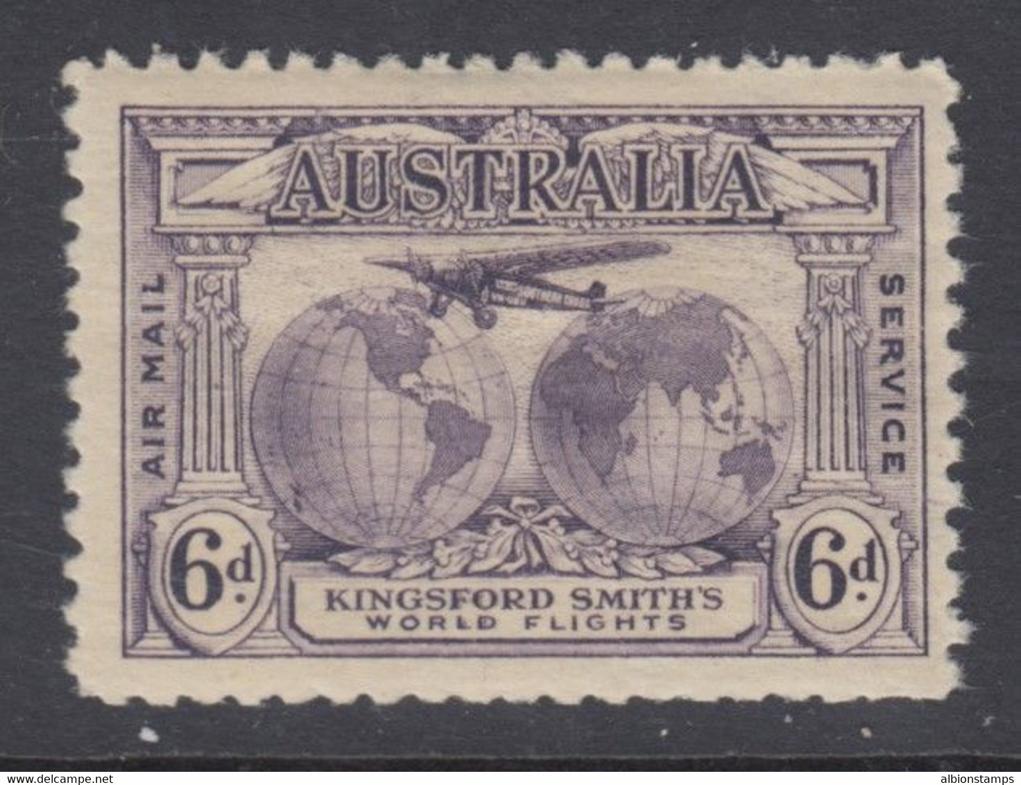 Australia, SG 123a, MHR (small Thin) "Re-entry" Variety - Mint Stamps