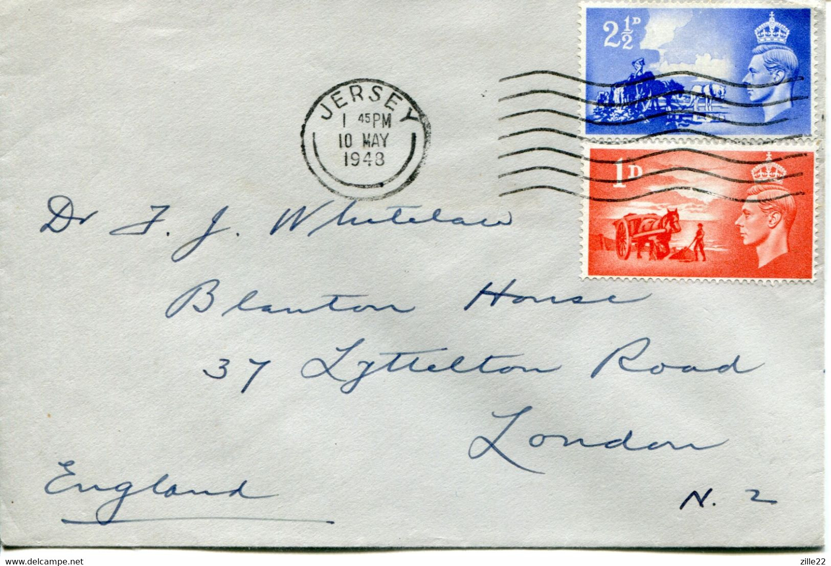 Großbritanien UK - Letter Jersey 1948 - FDC Liberation Of Channel Islands - ....-1951 Pre Elizabeth II