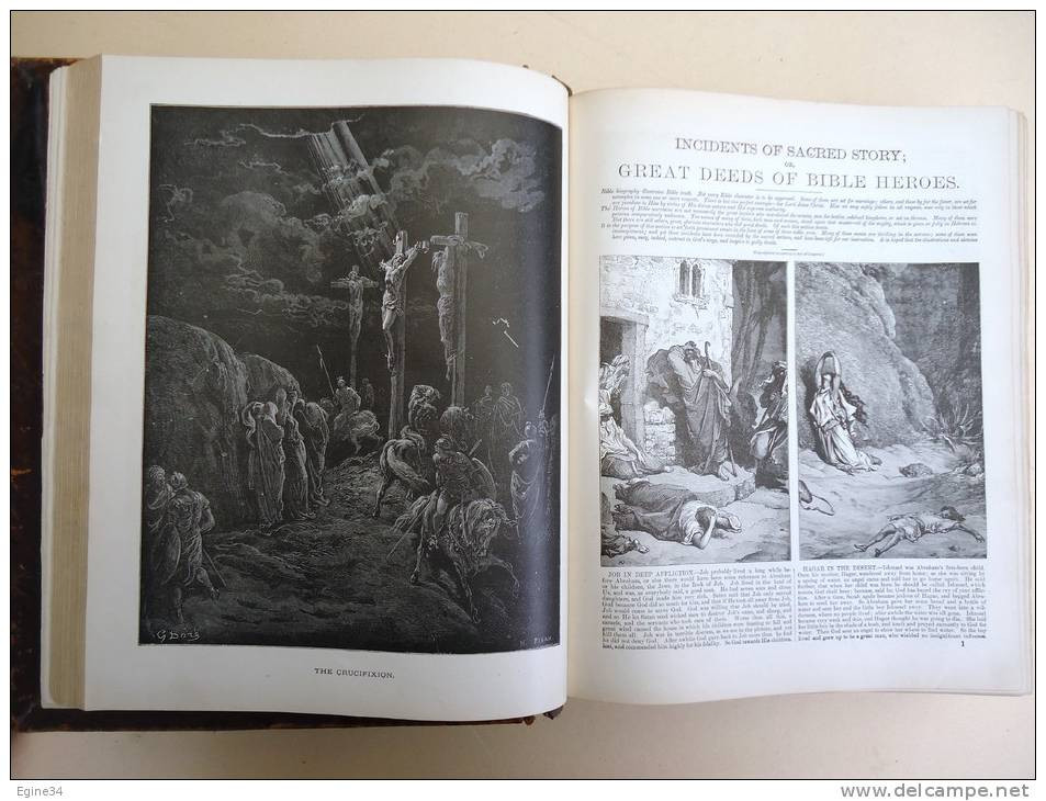 HOLY BIBLE - The Complete Domestic Bible Old and New Testaments - 1873 - illustrations GUSTAVE DORE