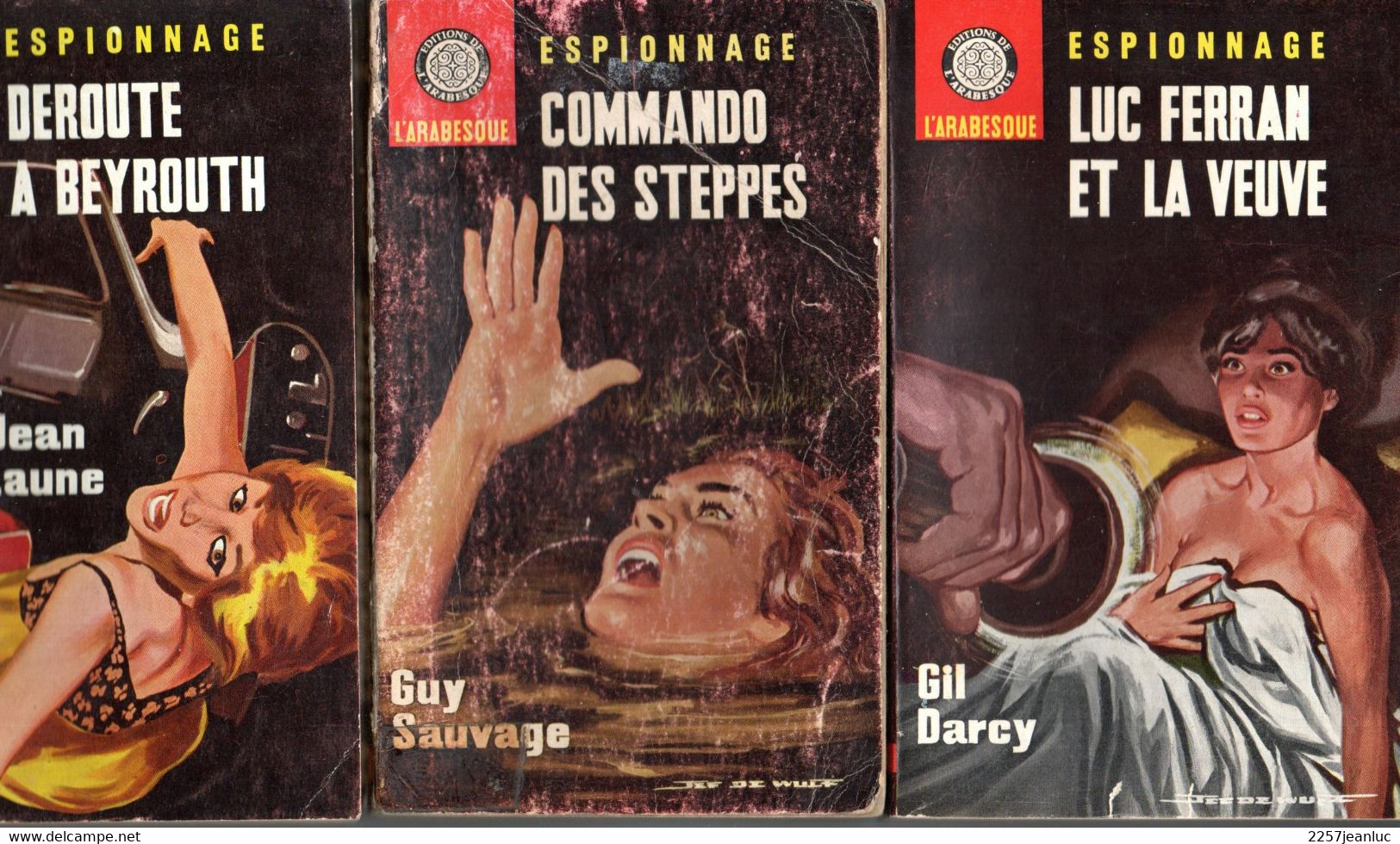 3 Romans  Editions   Arabesque Espionnage     N:346. 375 Et 382 Divers  De 1964 à 1965 - Editions De L'Arabesque