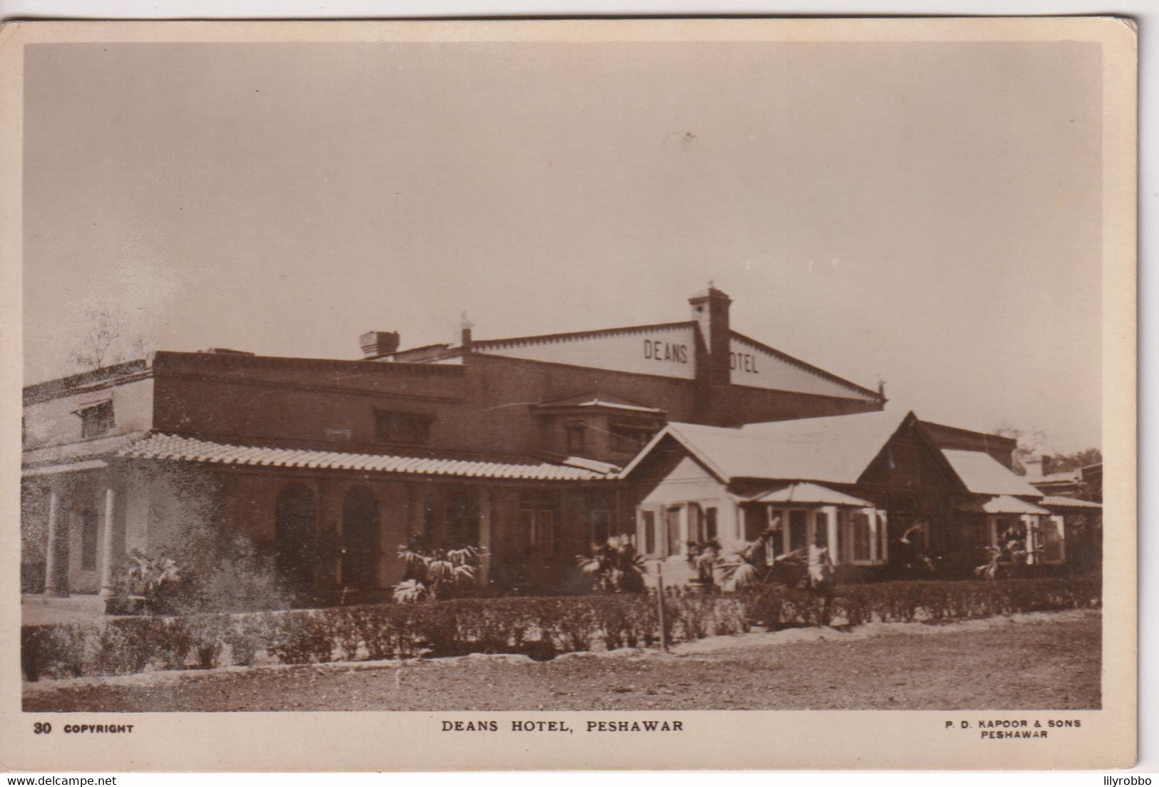 PAKISTAN (British India) - Deans Hotel Peshawar - RPPC - Pakistan