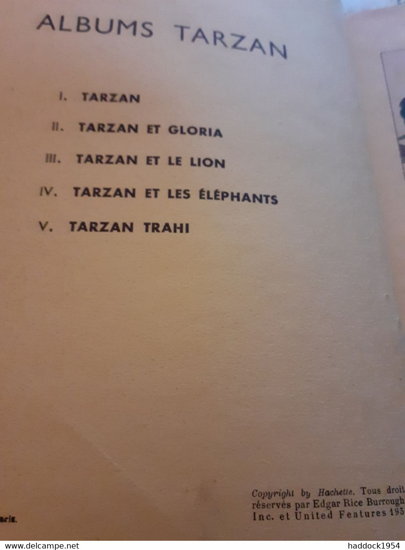 TARZAN Trahi EDGAR RICE BURROUGHS Hachette 1938 - Tarzan