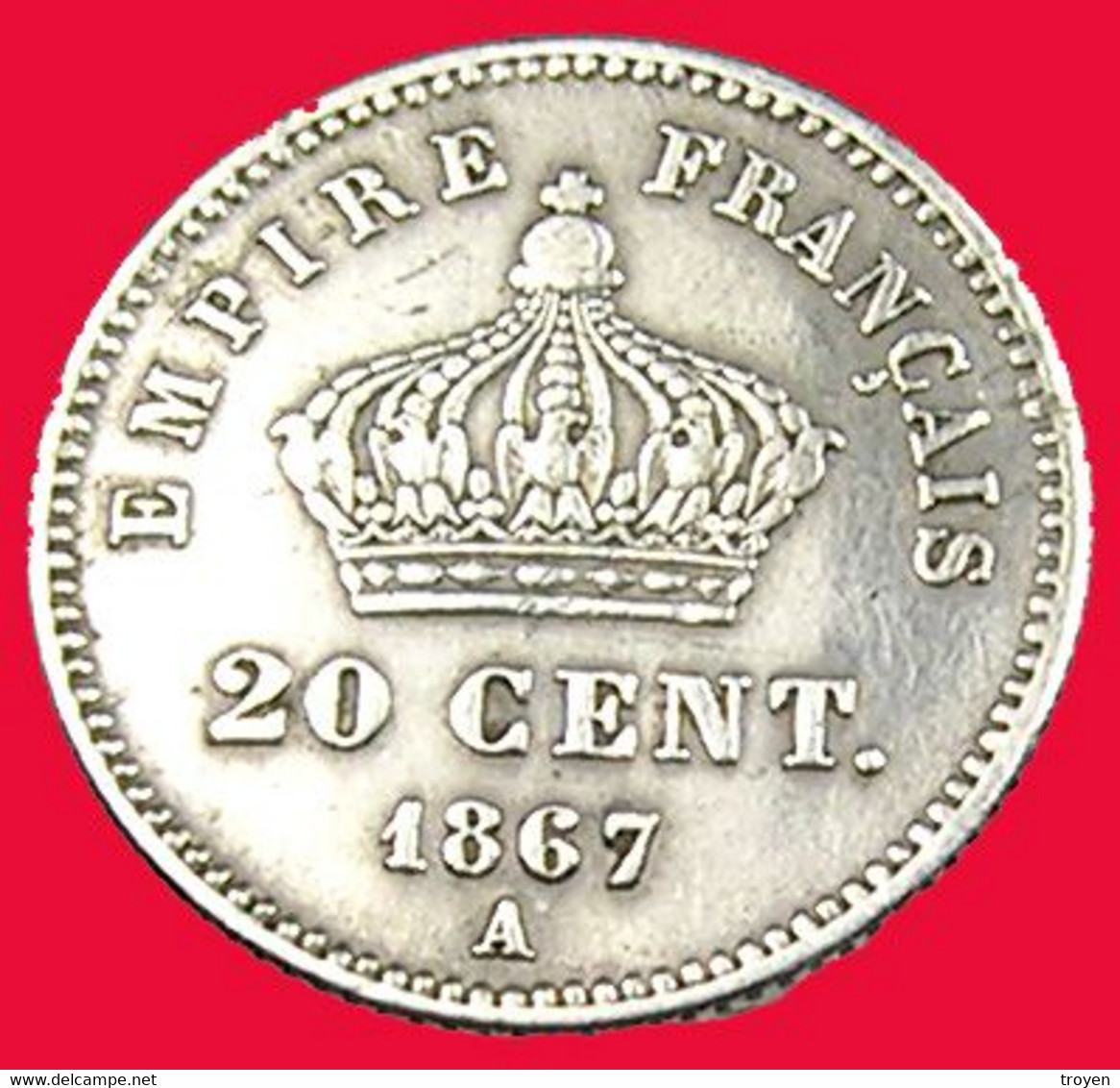 20 Centimes - Napoléon III - Grand Module   -  France - 1867 A -  Argent   - TTB  - - 20 Centimes