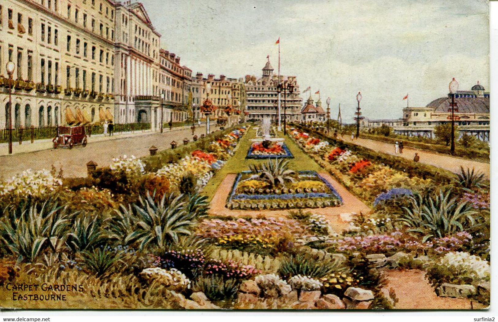 A R QUINTON - SALMON 901 - CARPET GARDENS EASTBOURNE With BROWN CAR - Quinton, AR