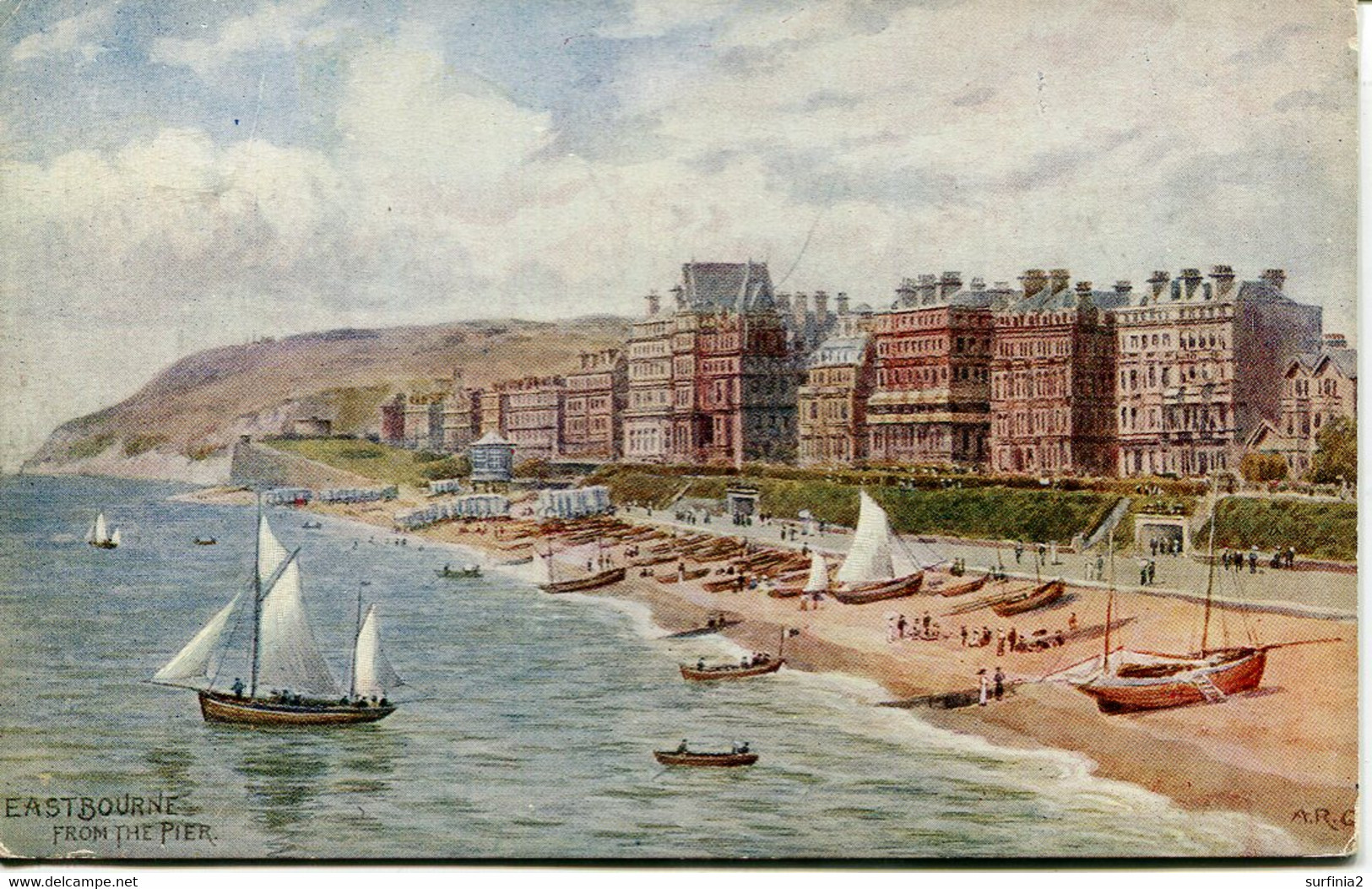 A R QUINTON - SALMON 902 - EASTBOURNE FROM THE PIER With SAILING BOATS - Quinton, AR