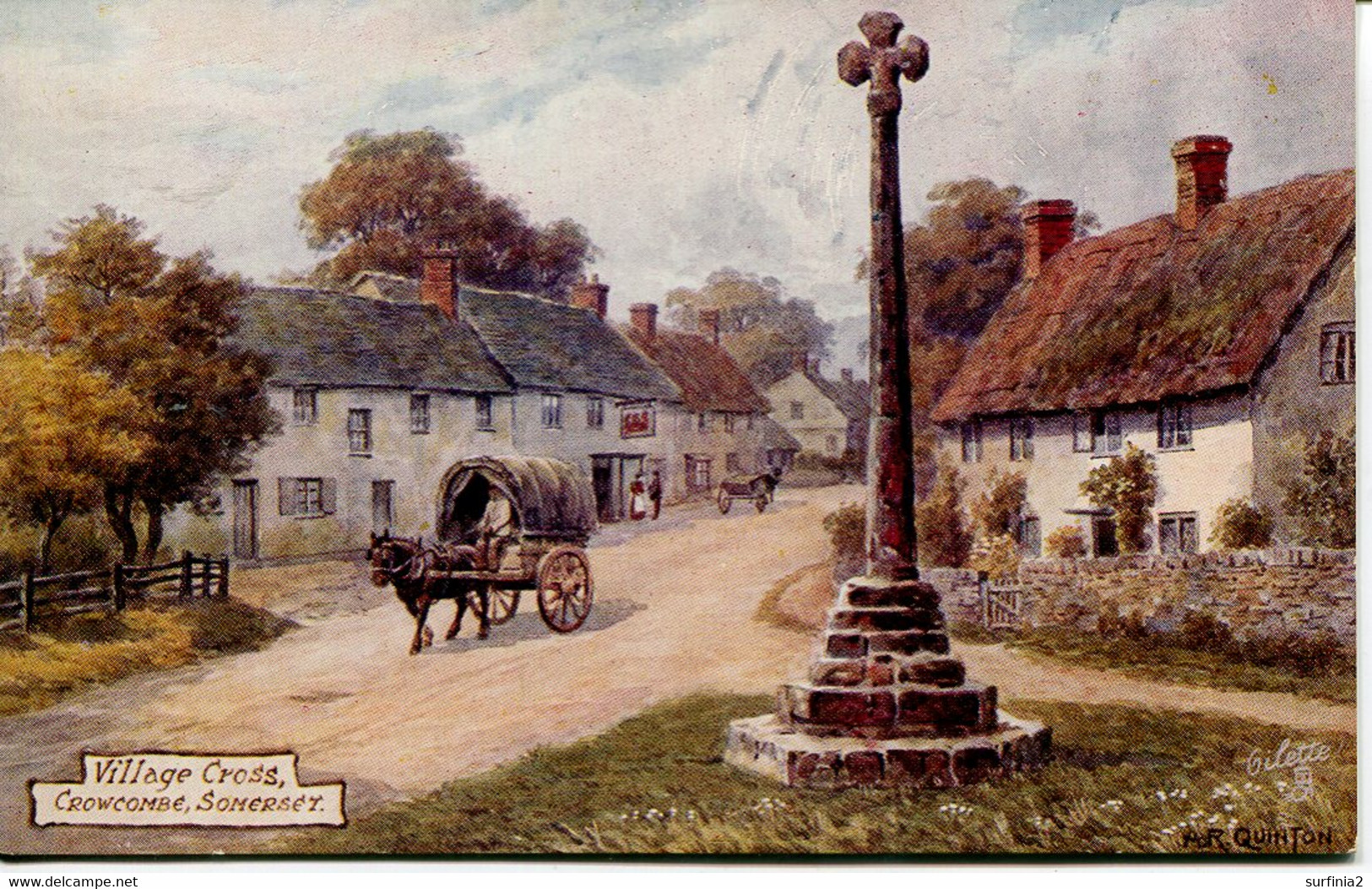 A R QUINTON - TUCKS 9535 - VILLAGE CROSSES - CROWCOMBE, SOMERSET - Quinton, AR