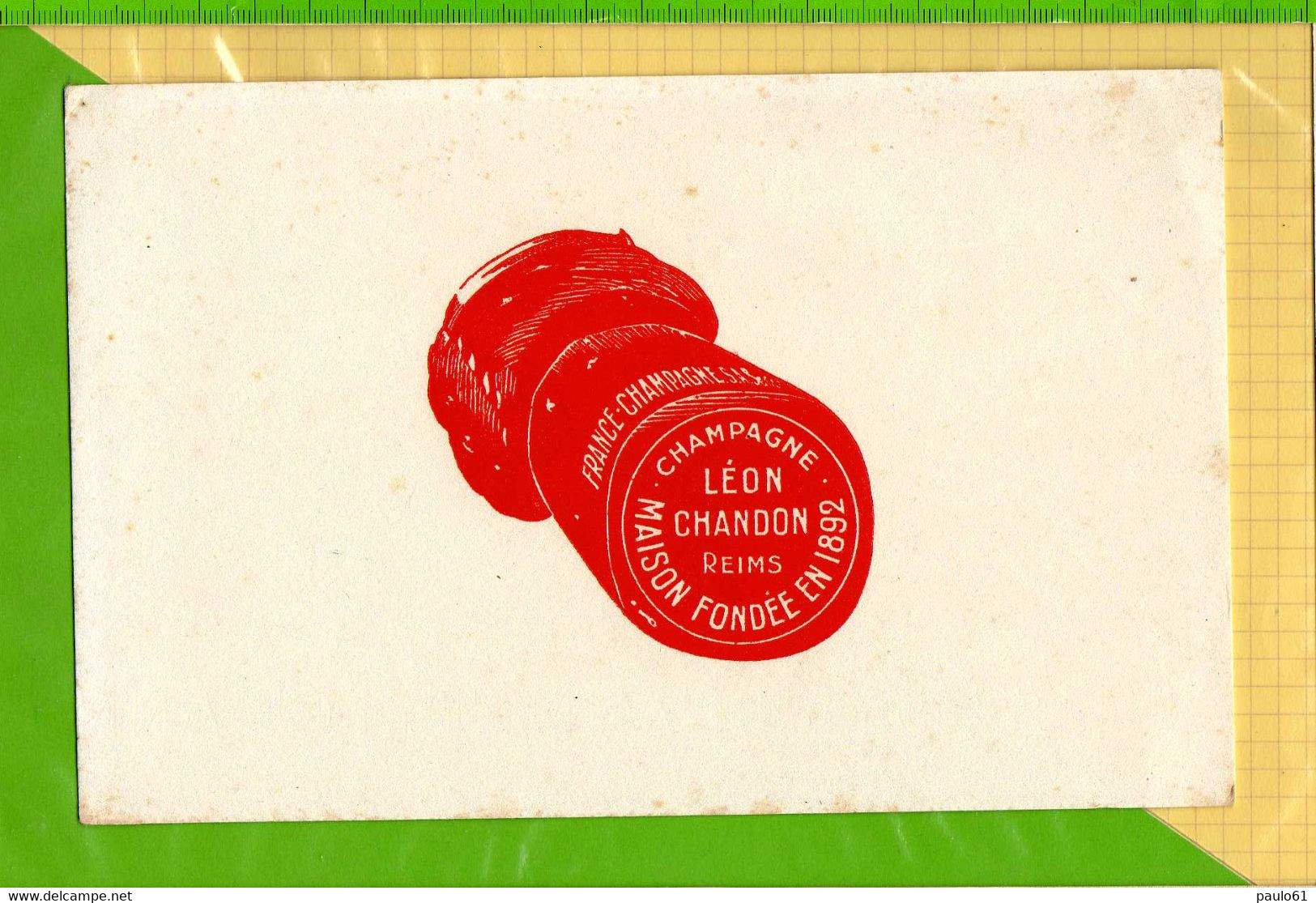 BUVARD &amp; Blotting Paper : Champagne LEON CHANDON REIMS - Drank & Bier