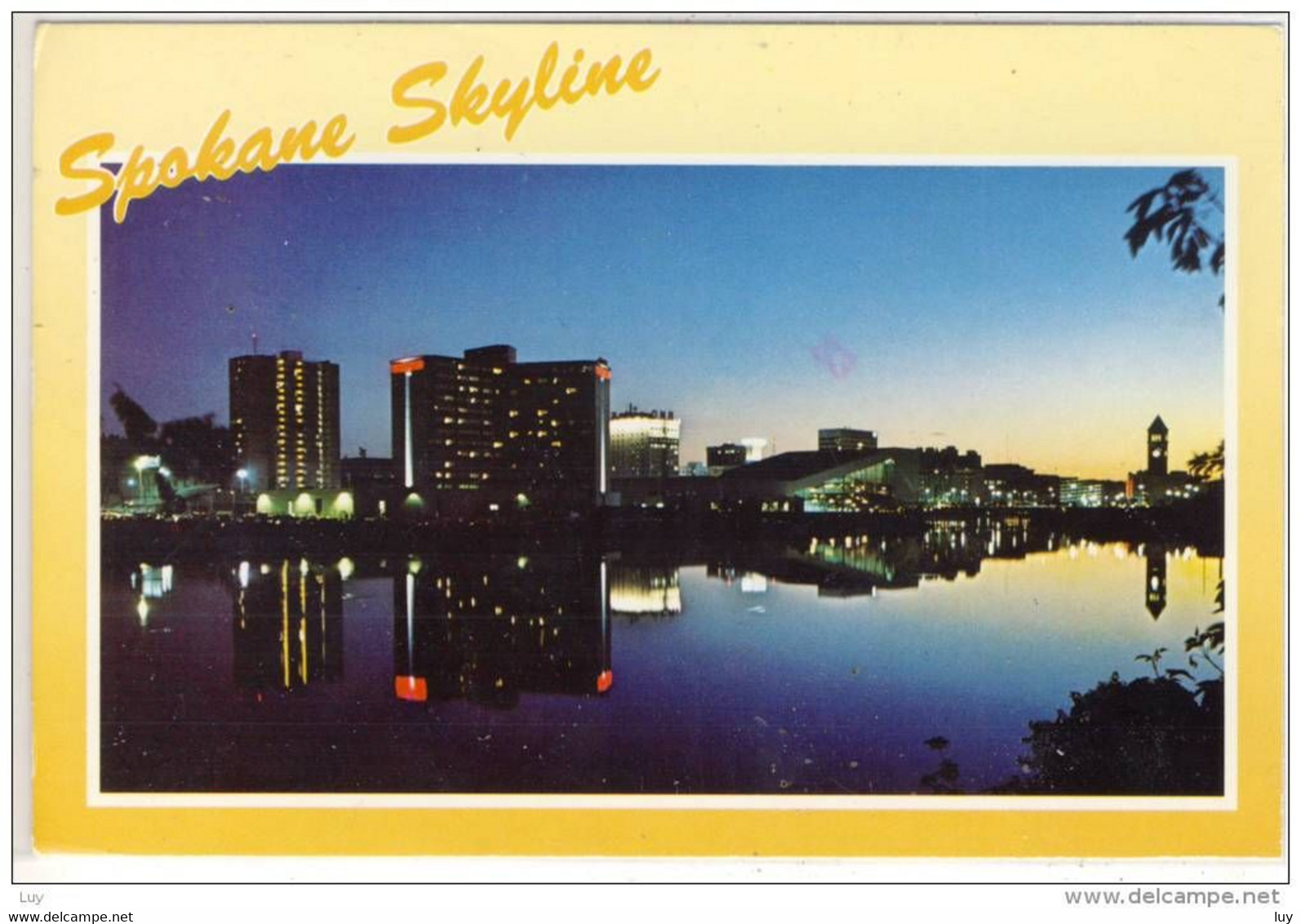 SPOKANE Skyline - The Mirrored Reflectins In The Placid Spokane River - Spokane