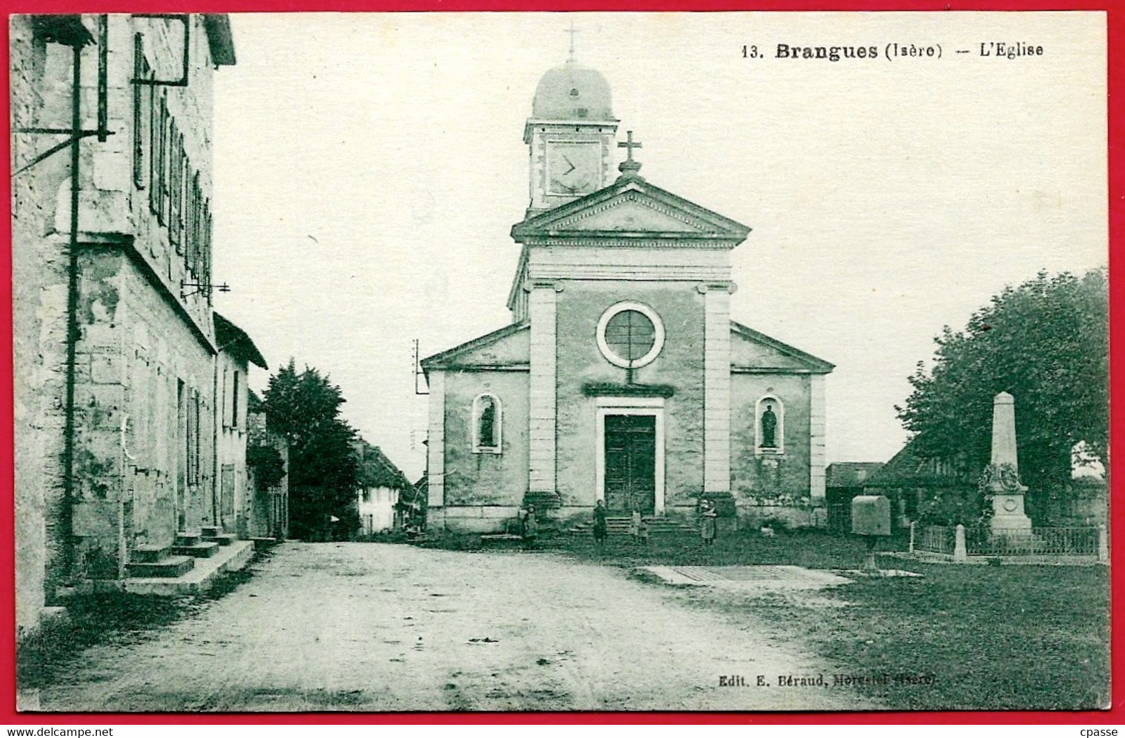 CPA 38 BRANGUES Isère - L'Eglise ° Edit. E. Béraud - Brangues