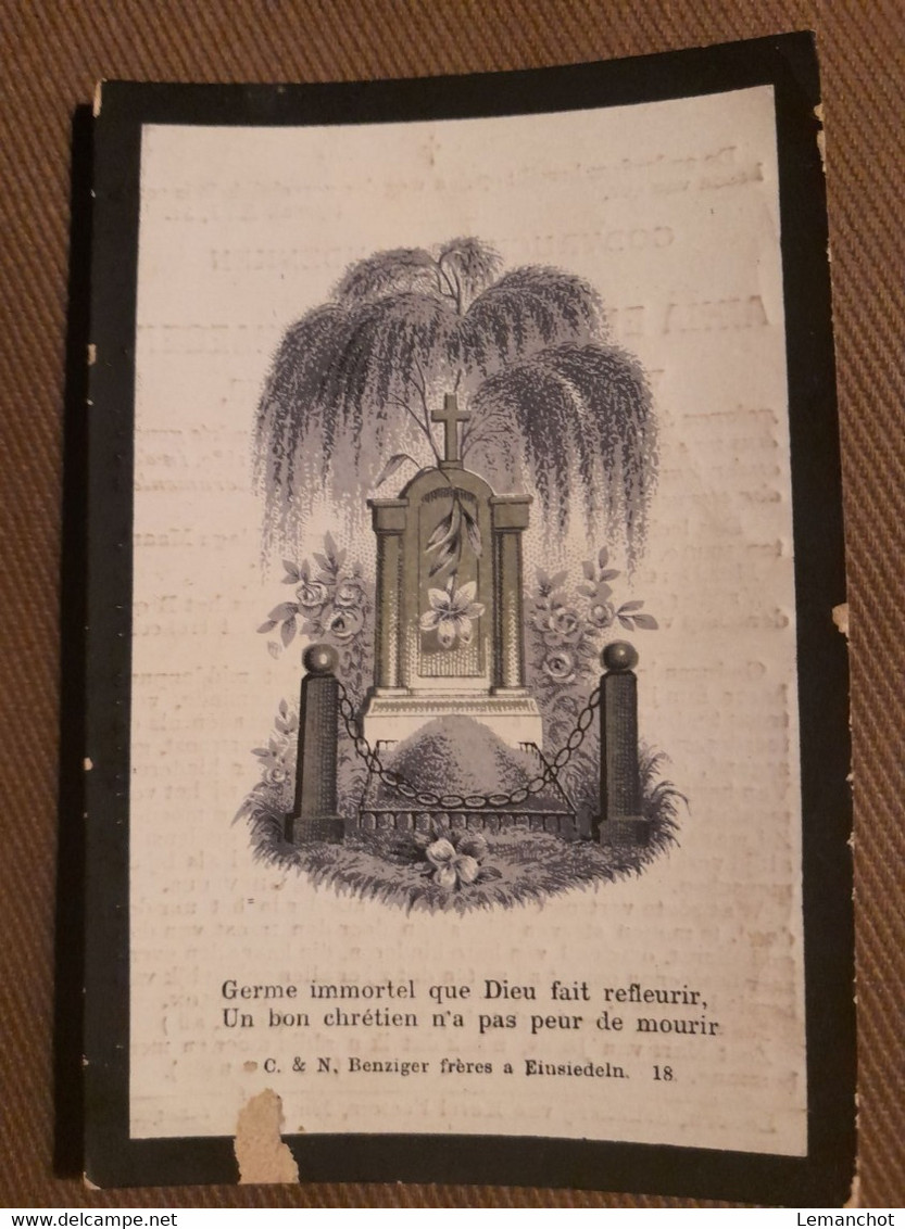 Anna Vanderhaegen Wed. Cappuyns * Everbergh 1794 - 1889 - Obituary Notices