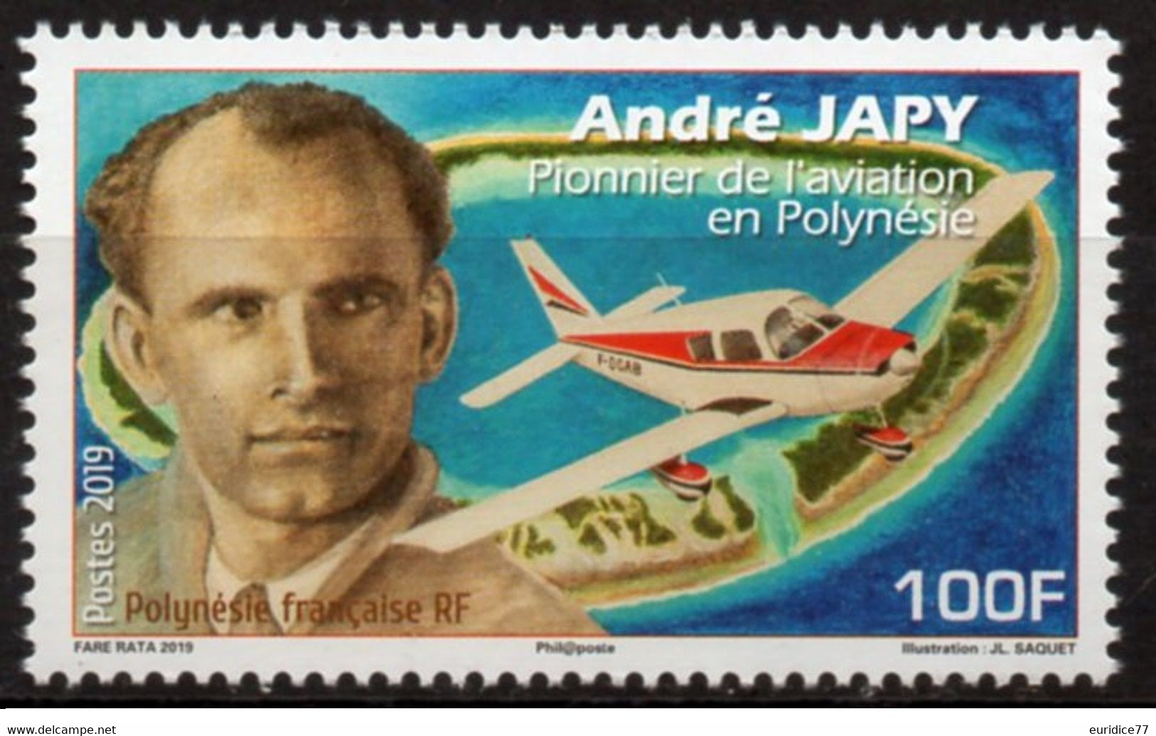 French Polynesie 2019 - André JAPY Pionnier De L'aviation Mnh** - Neufs