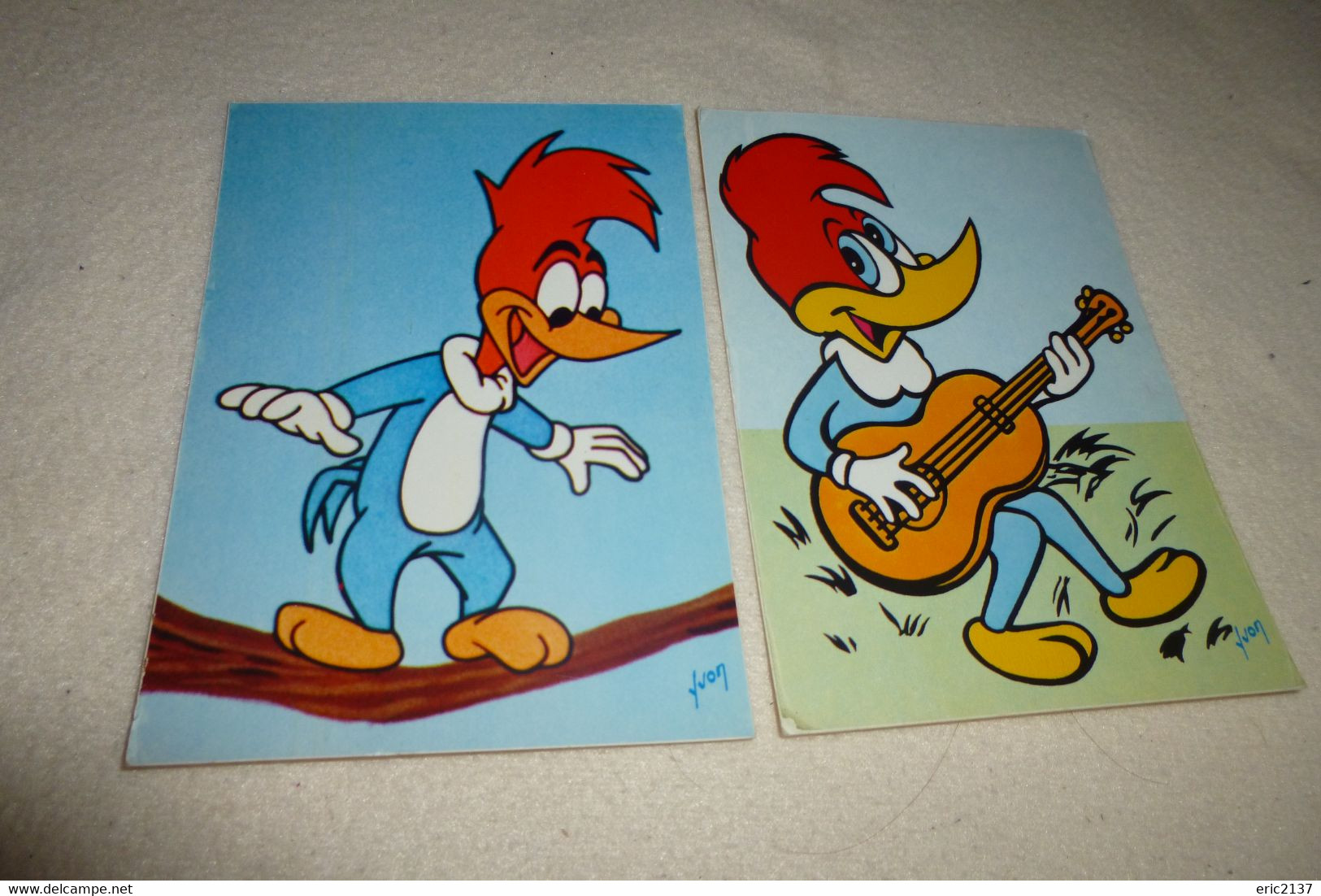 LOT DE 2 CARTES WOODY WOODPECKER ...PAR WALTER LANTZ - Comics