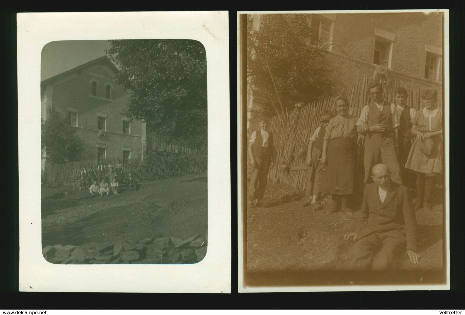 6x Orig. Foto 1930 Ortspartie Innenansicht Personen Vom Gasthaus Köppl In Lam Bayerischer Wald Bei Cham - Cham