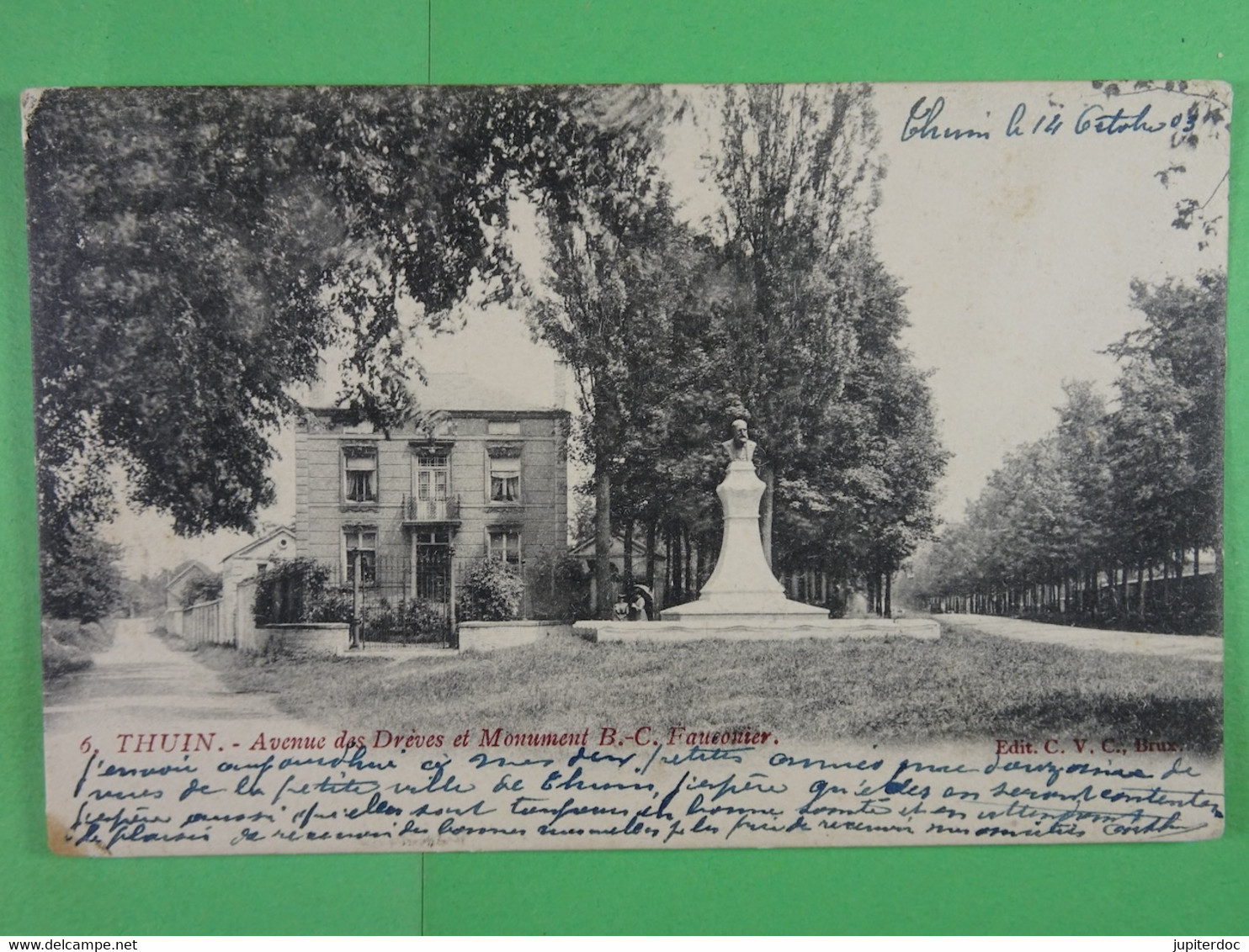 Thuin Avenue Des Drèves Et Monument B.-C. Fauconier - Thuin