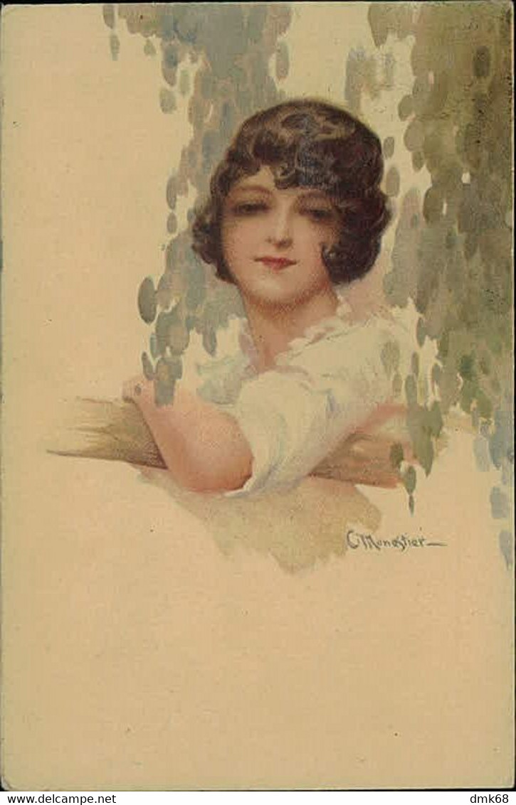 MONESTIER SIGNED 1910s POSTCARD - WOMAN - N. 254/6 (2696/2) - Monestier, C.