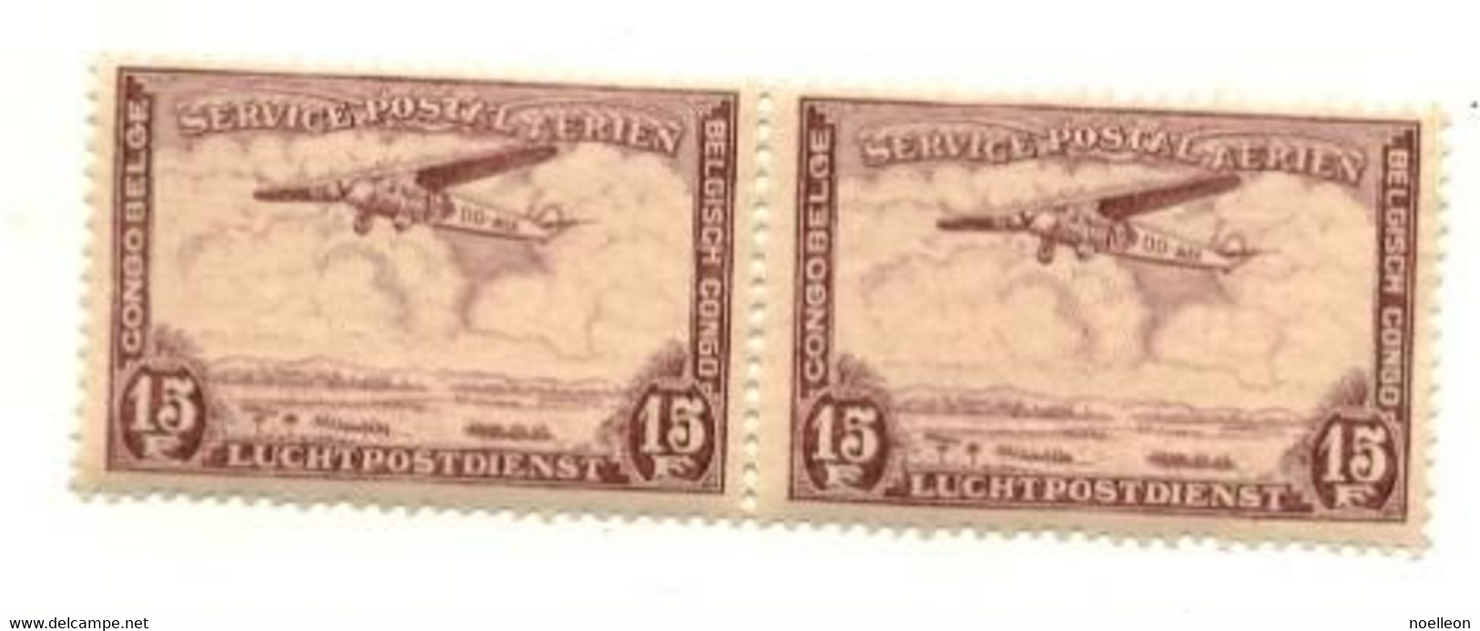 COB PA13 - Bloc De 2 Timbres - Paysage Survolé Par Avion - XX - Unused Stamps