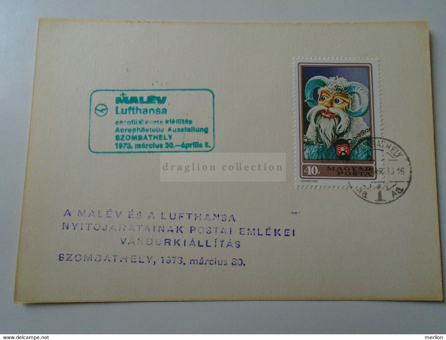 D189179    Hungary  SZOMBATHELY 1973 Lufthansa - MALEV Airlines Airline Expo - Altri & Non Classificati