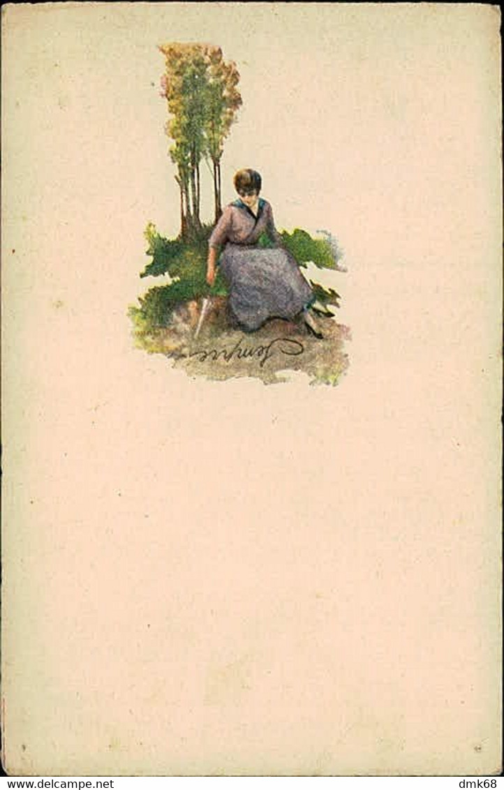 MONESTIER SIGNED 1910s POSTCARD - WOMAN - SERIE 873 (2700) - Monestier, C.