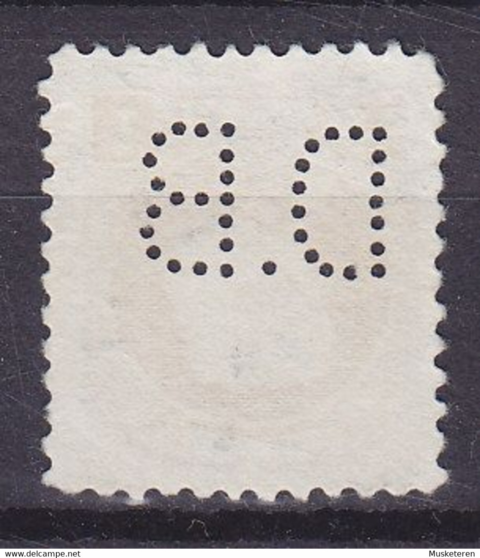 Belgium Perfin Perforé Lochung 'D.B' 1923, Mi. 167A Albert I. Montenez Perf. 11½ (2 Scans) - 1909-34