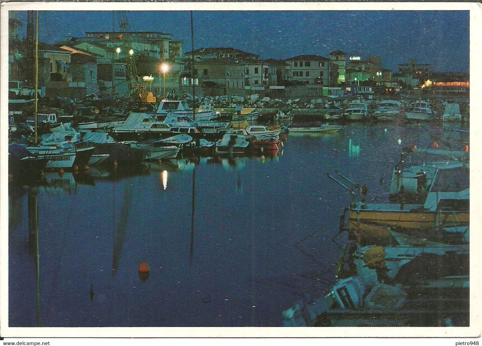 San Vincenzo (Livorno) Porto, Notturno, Le Port De Nuit, The Harbour By Night, Der Hafen Bei Nacht - Livorno