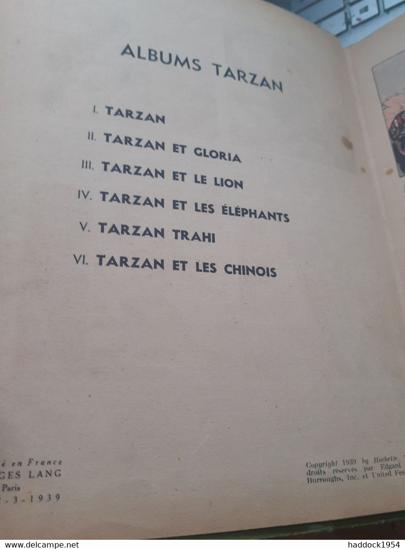 TARZAN Et Les Chinois EDGAR RICE BURROUGHS Hachette 1939 - Tarzan