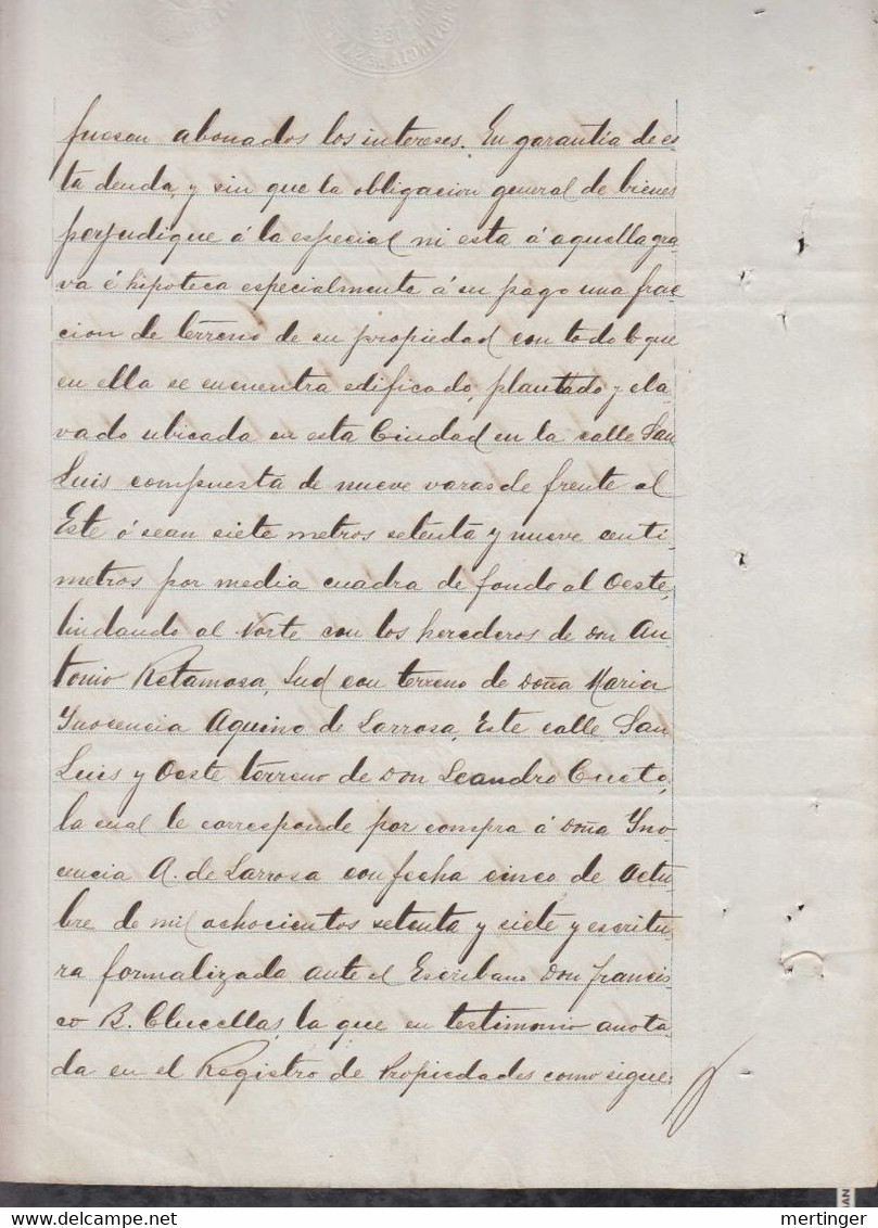 Argentina 1897 Revenue Fiscal Document Stationery SANTA FE 1Peso - Brieven En Documenten