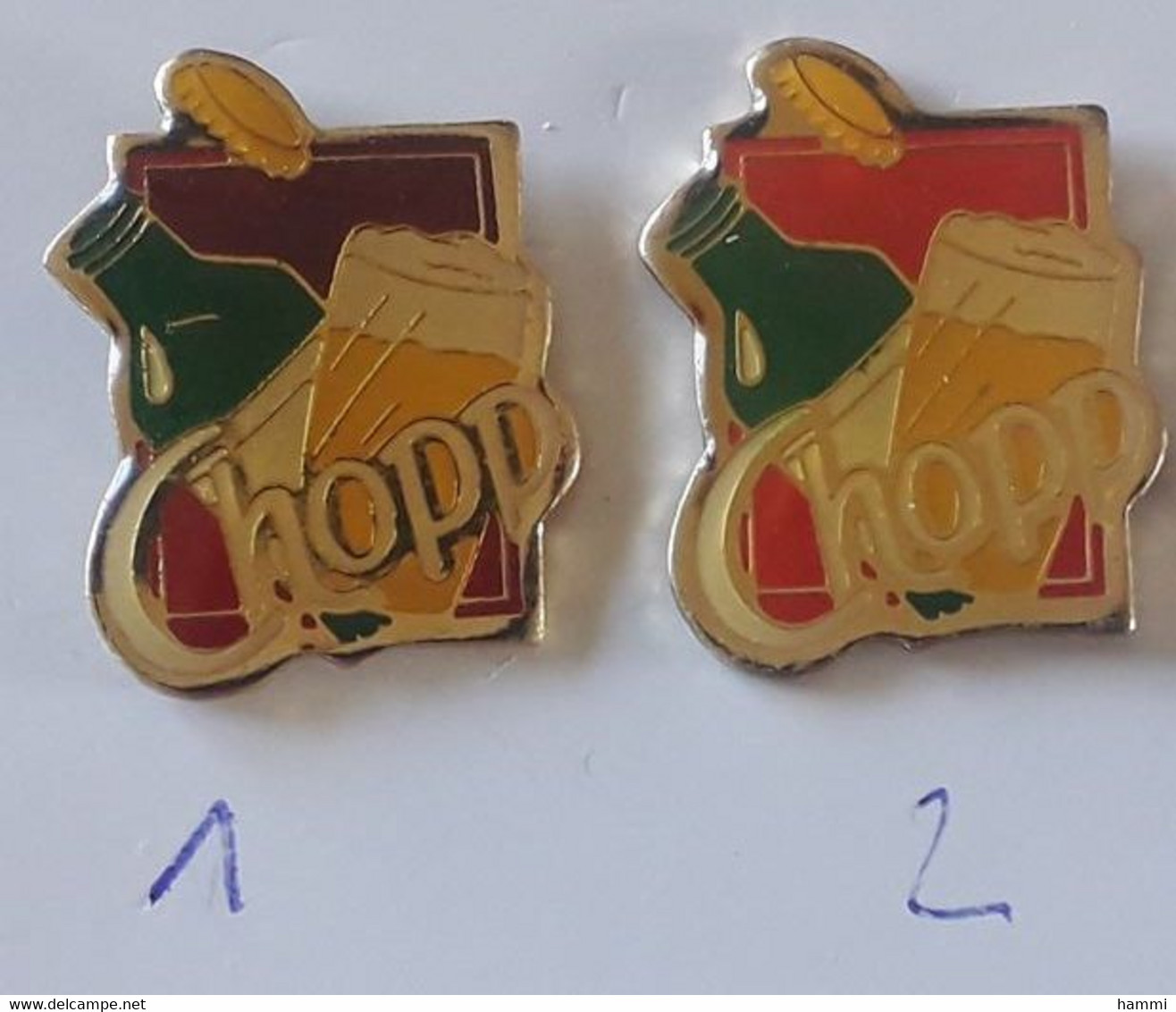 N124 Pin's BEER BIERE CHOPP N°2 Version Fond Orange Achat Immédiat - Bière