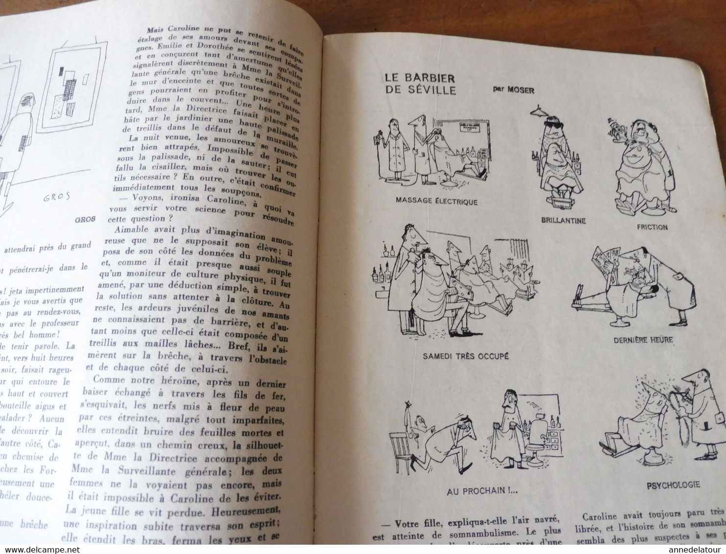 1961 Le RIRE satirique ,par Bernie "REPRISE DES EXPERIENCES NUCLEAIRES RUSSES" et humour R. Caille, Sand, By, Nage,  Etc